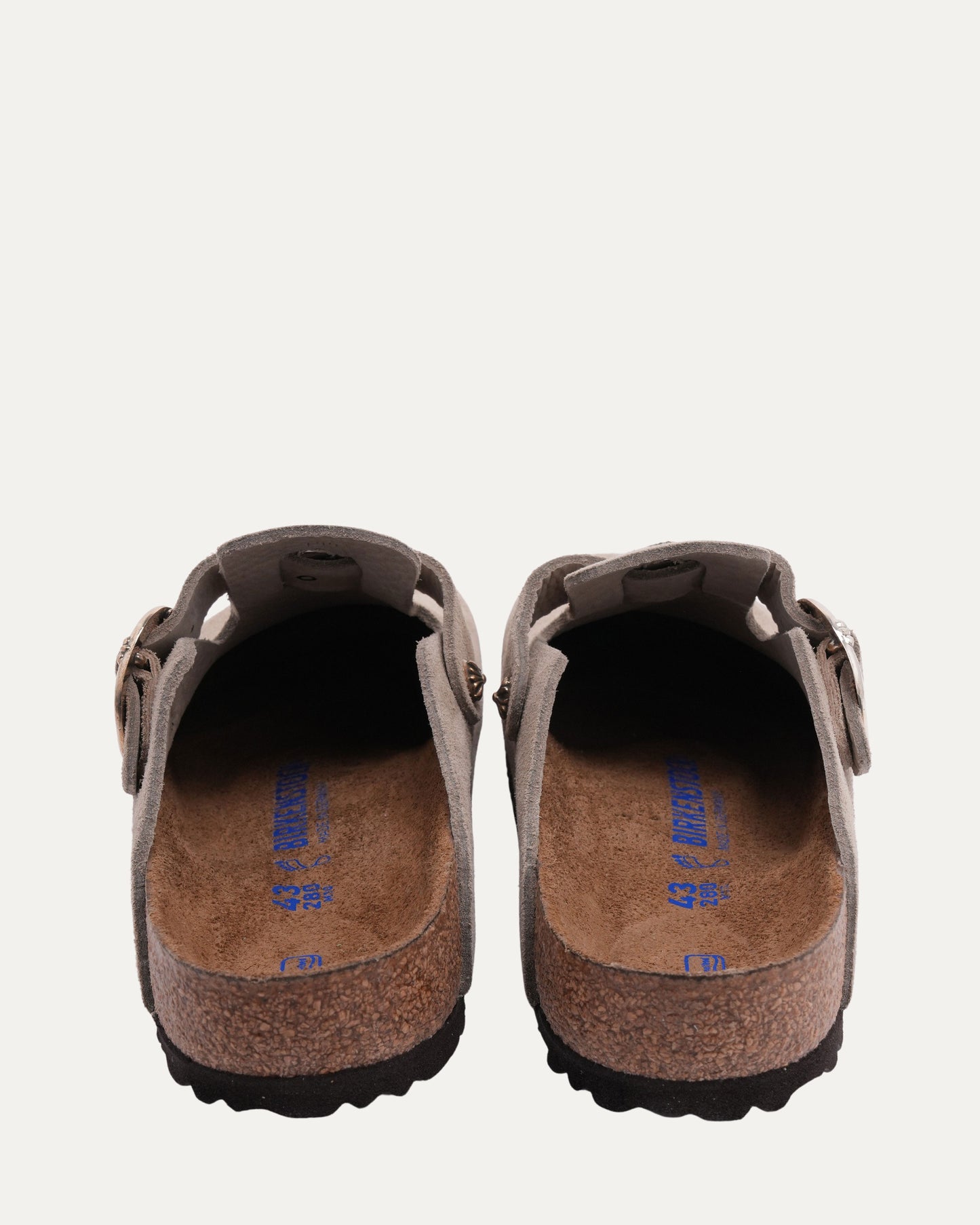 Dagger Embellished Birkenstock Boston Suede Mule