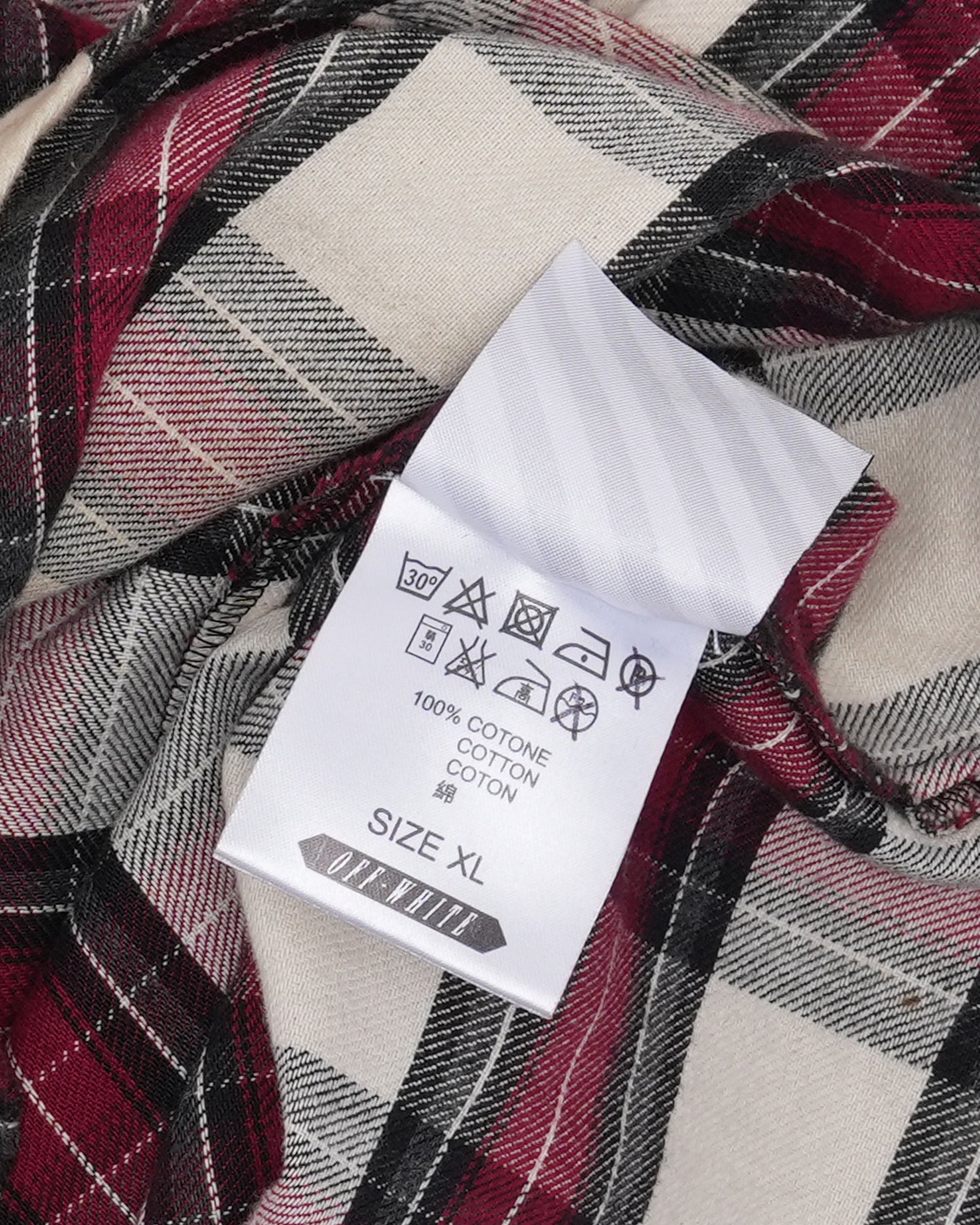 Diagonal Logo Plaid Flannel Shirt
