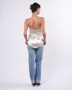Oyster Satin Strapless Top (c. 2014)