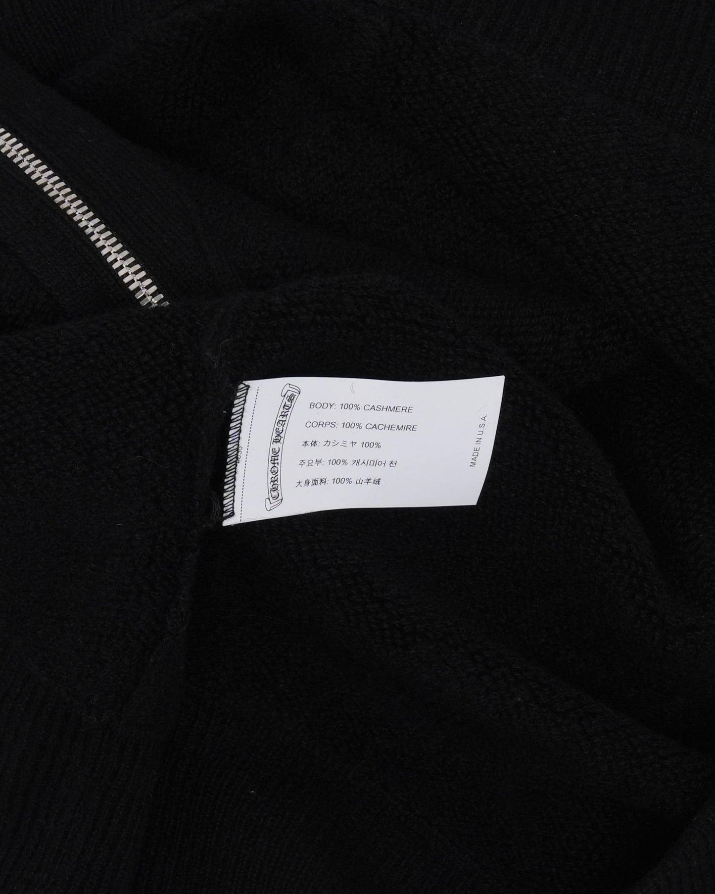 Life Sentence Cashmere Floral Cross Zip Up Hoodie
