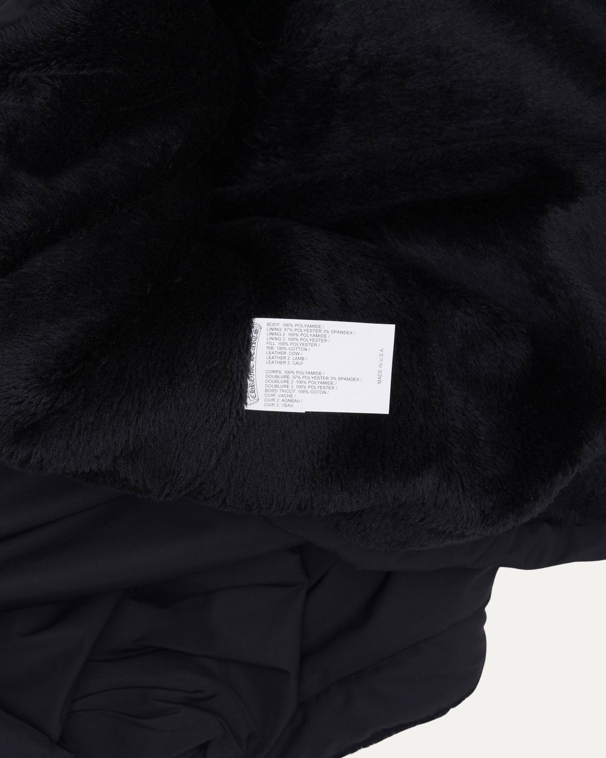 Faux Fur Lined Cobra Cross Patch Racing Jacket