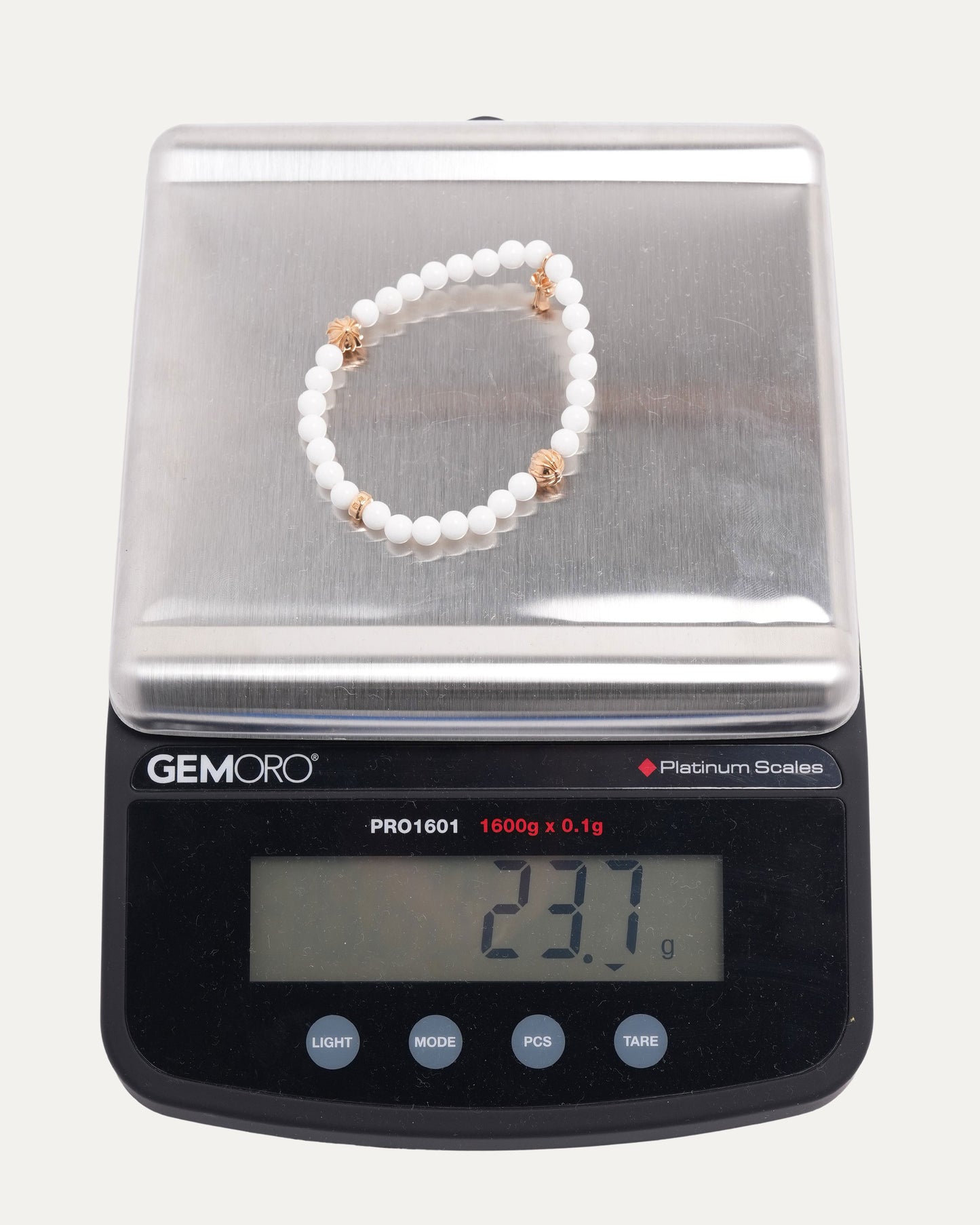 22k Gold Cross Bead Bracelet