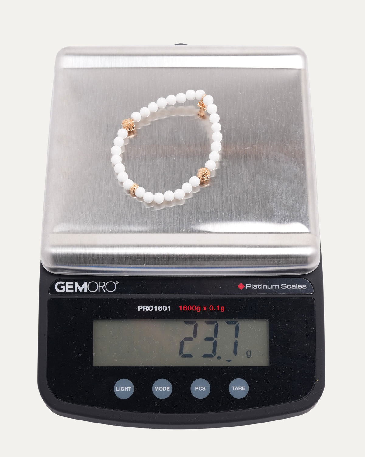 22k Gold Cross Bead Bracelet