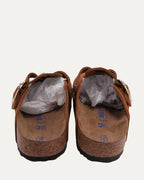 Dagger Embellished Birkenstock Boston Suede Mule