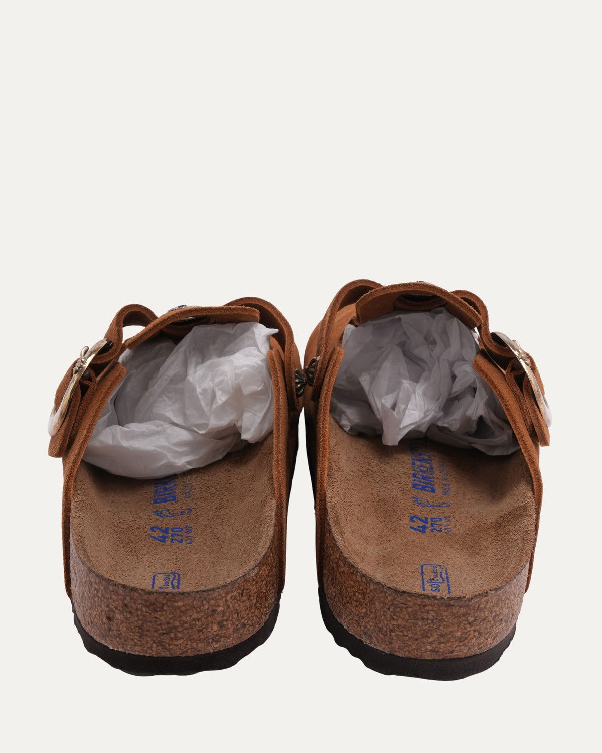 Dagger Embellished Birkenstock Boston Suede Mule