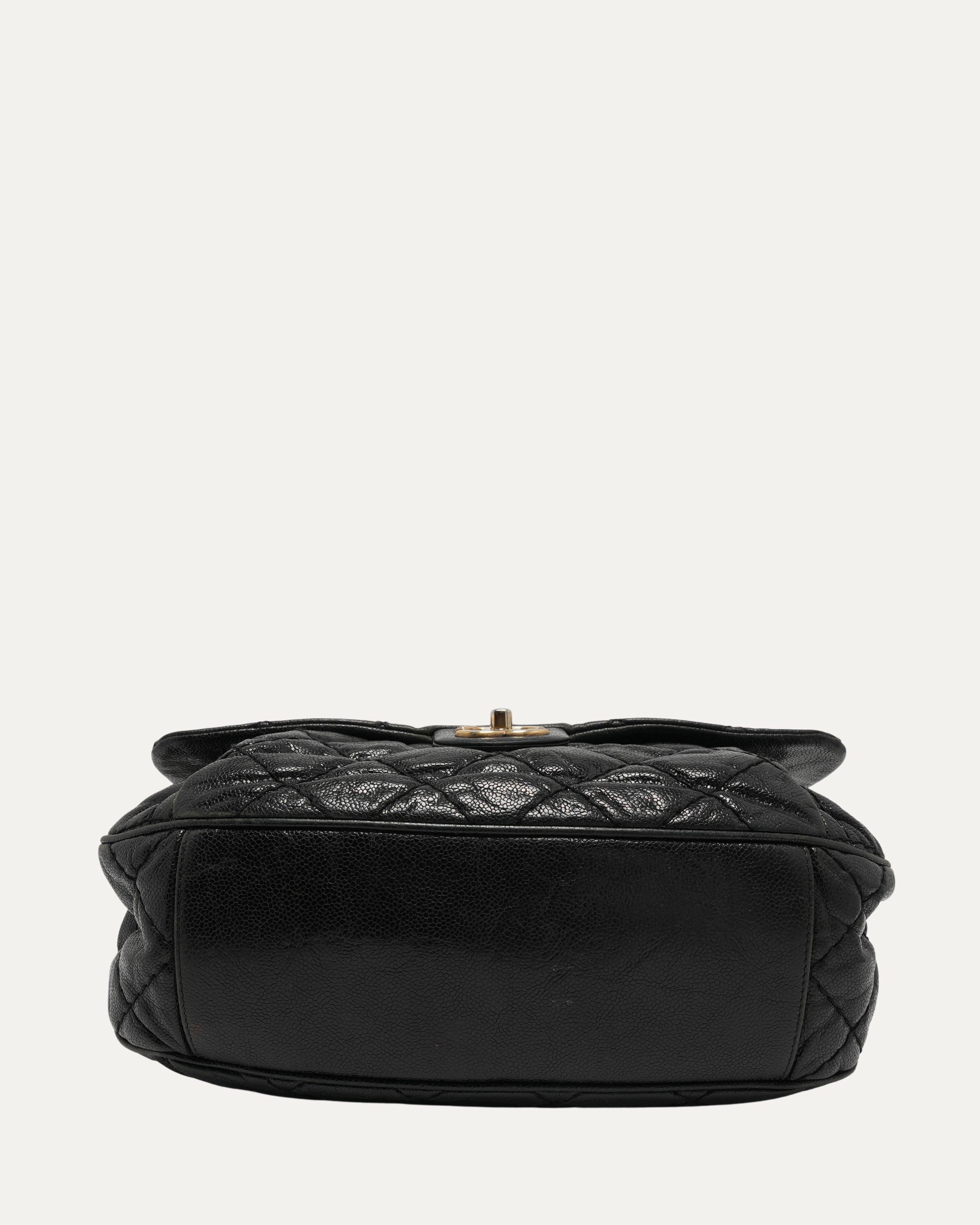 Crumpled Medium Coco Pleats Messenger Flap Bag