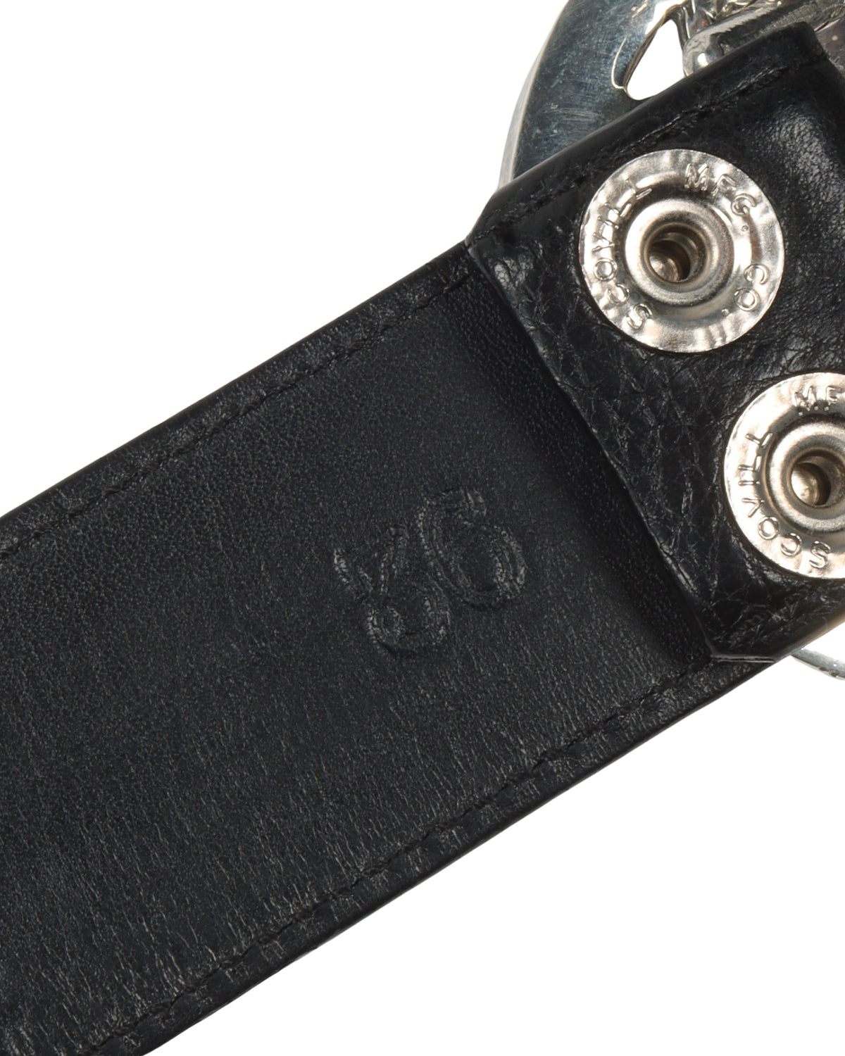 XXL Oval Cross Buckle Punk Studded Belt