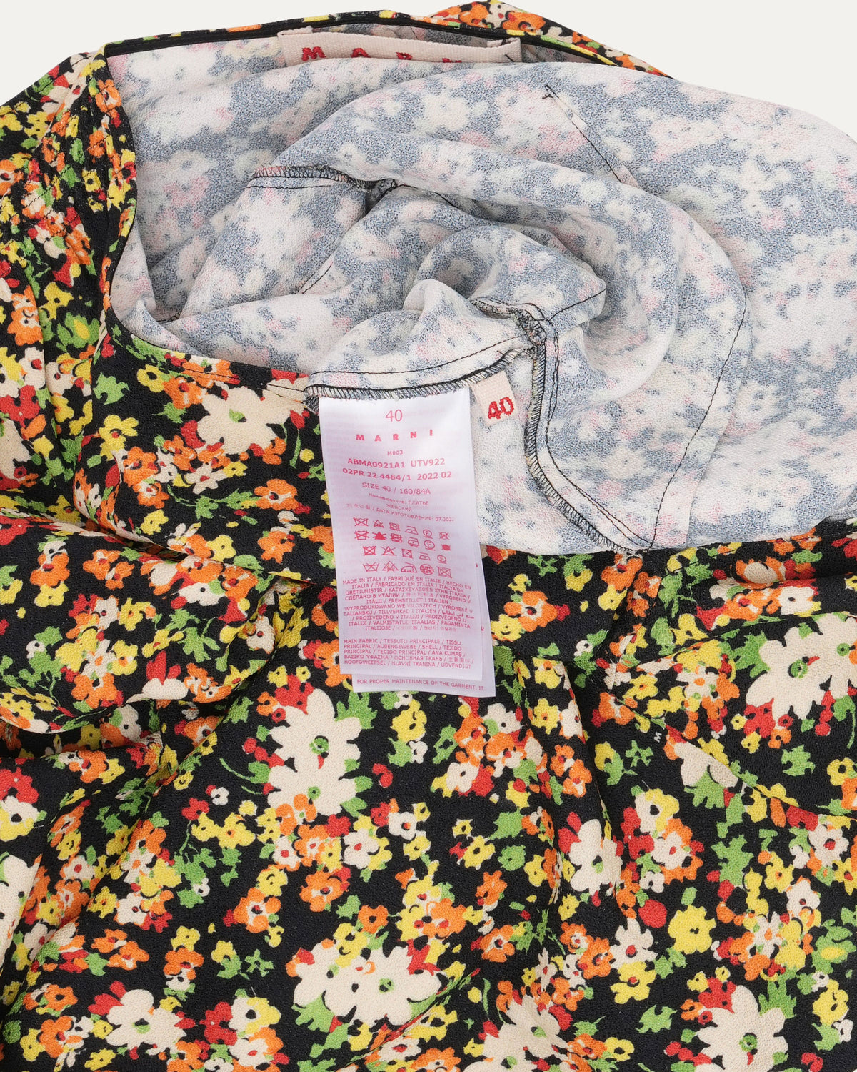 Floral Print Low Cut Dress