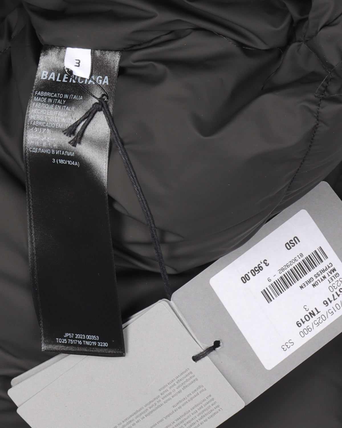 Oversized Logo Printed Padded Vest