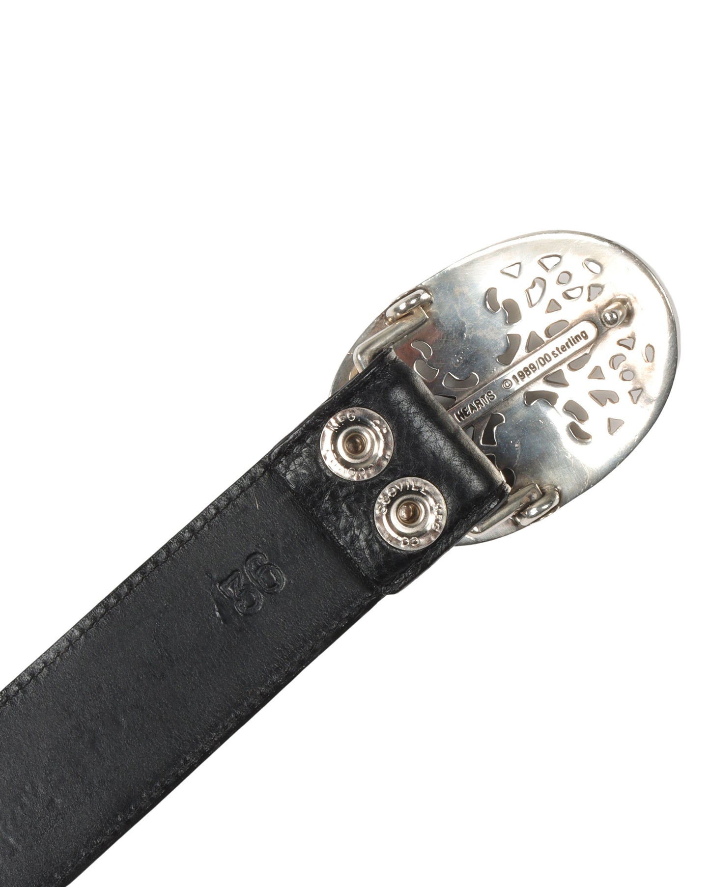 Studded Belt with Oval Cross Buckle
