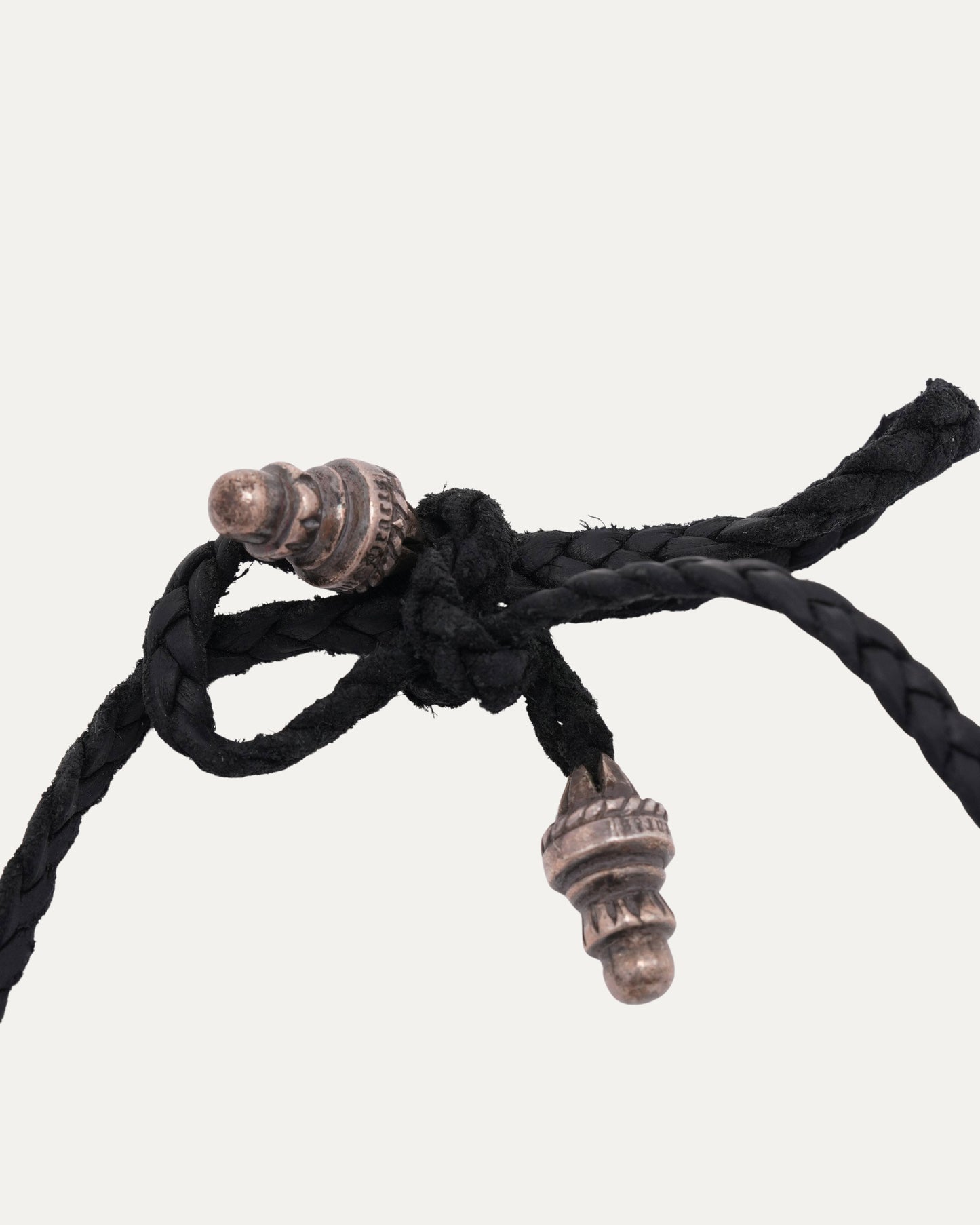 Cross Pendant w/ Braided Leather Necklace