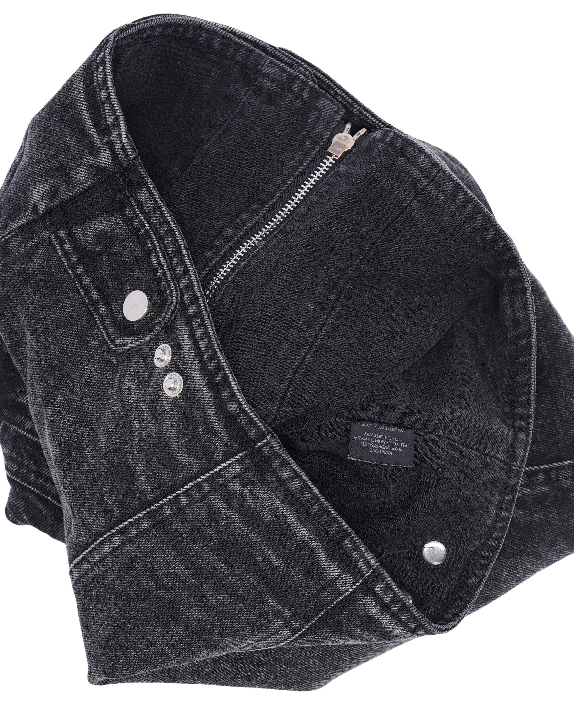 Stone Wash Denim Top