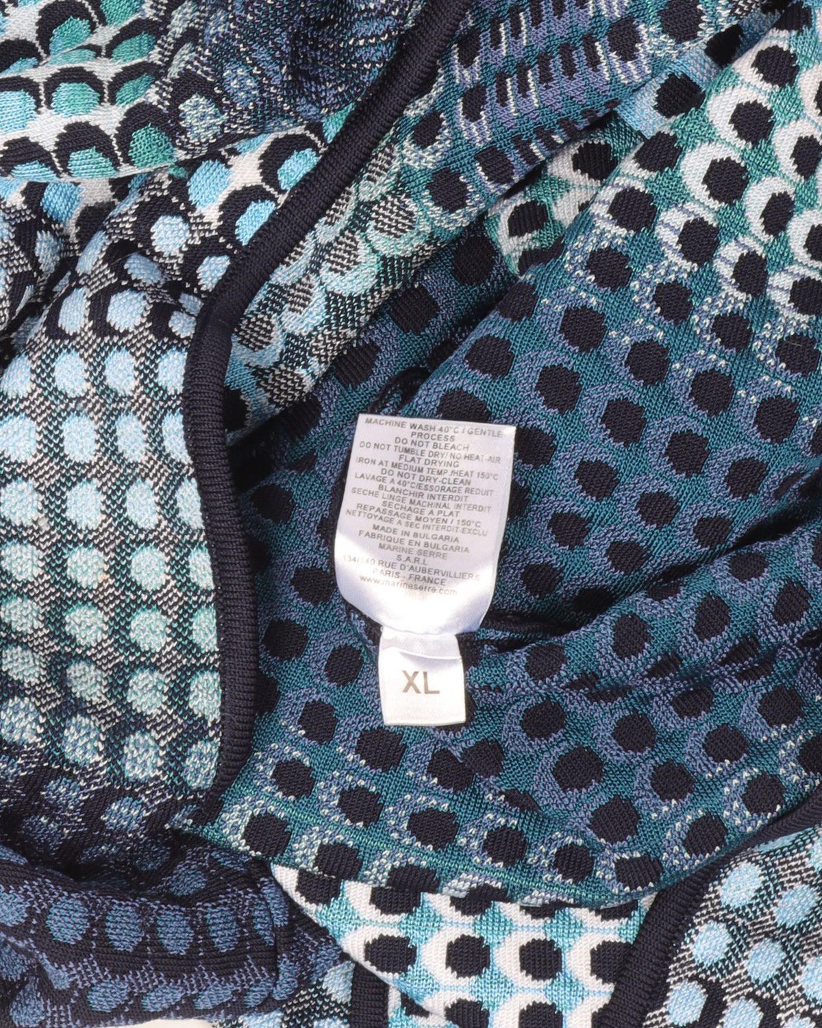 Marine Serre Knit Polo Shirt