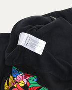 Multicolor Cross Print Zip Up Hoodie