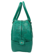 Leather Fleur Cross Patch Bowling Bag