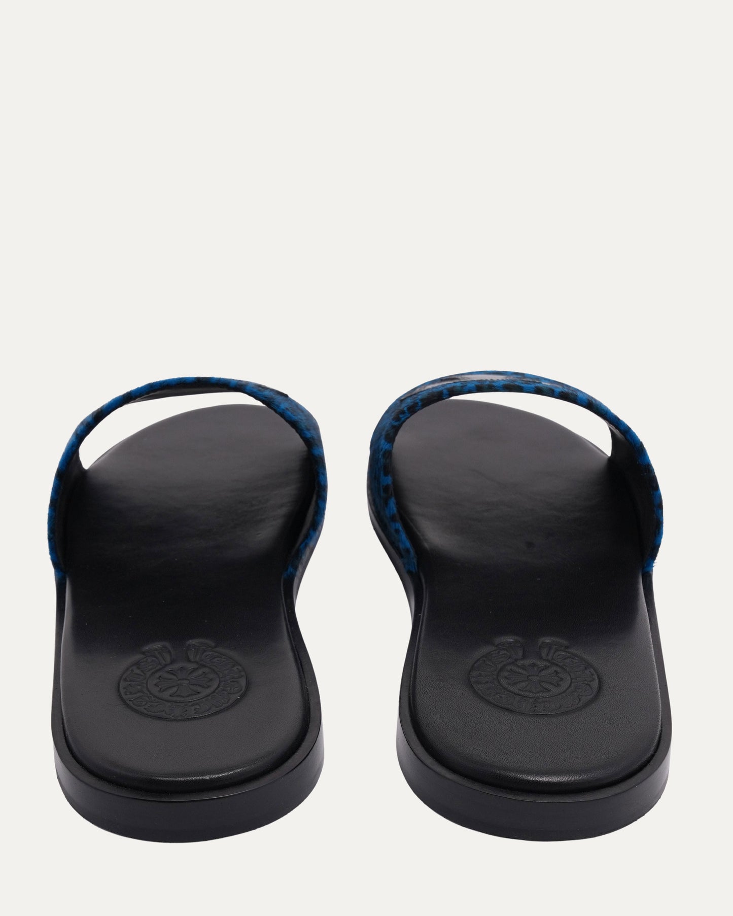 Plus Cross Patch Leopard Slides