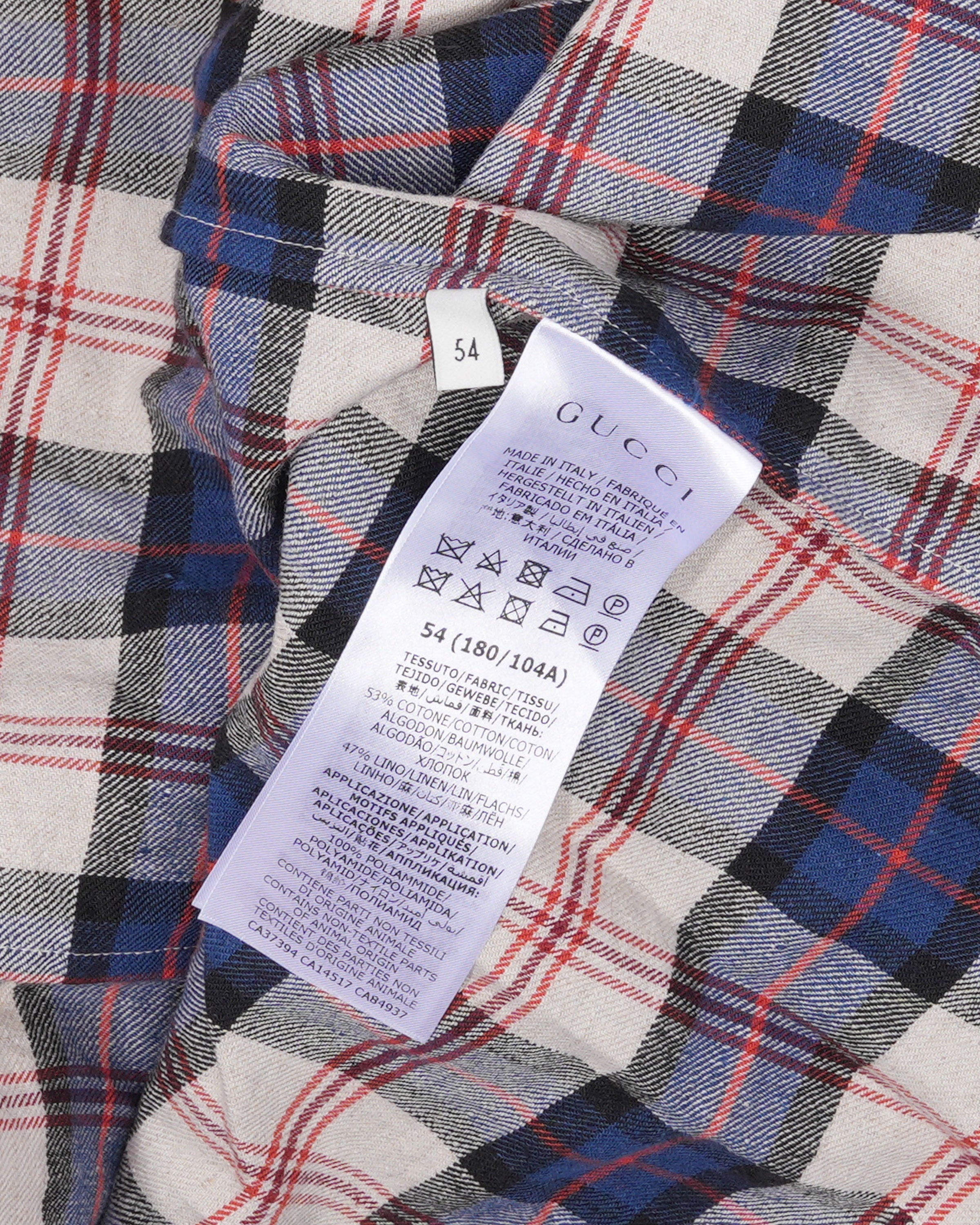 Taped Flannel Bowling Shirt