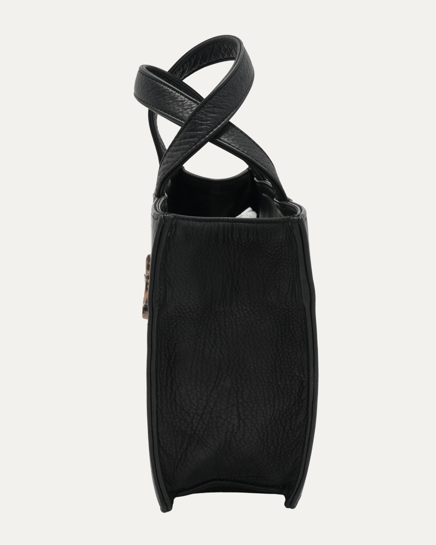 Mini Dagger Embellished Leather Tote