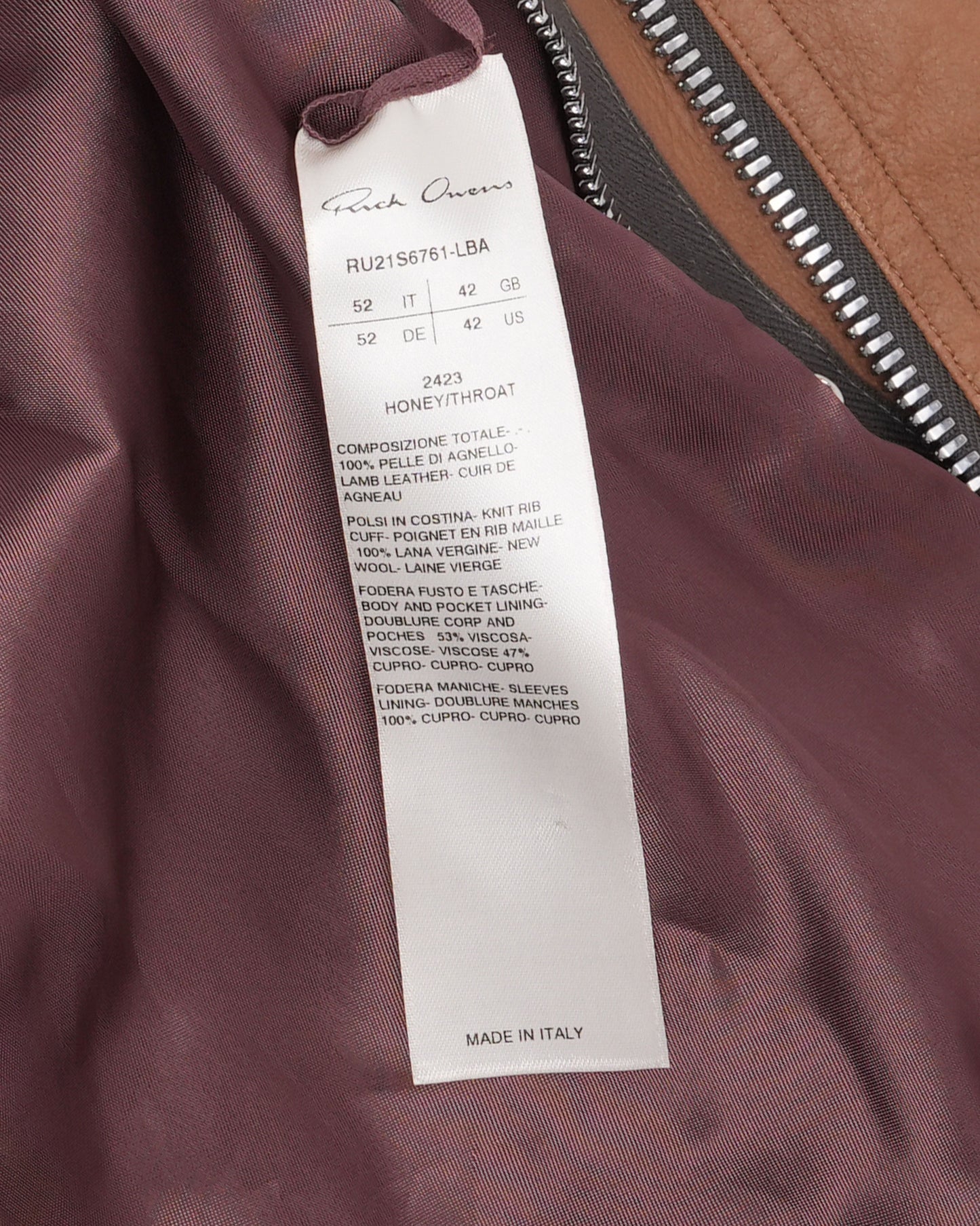 SS21 Phlegathon Lamb Leather Mollino Jacket