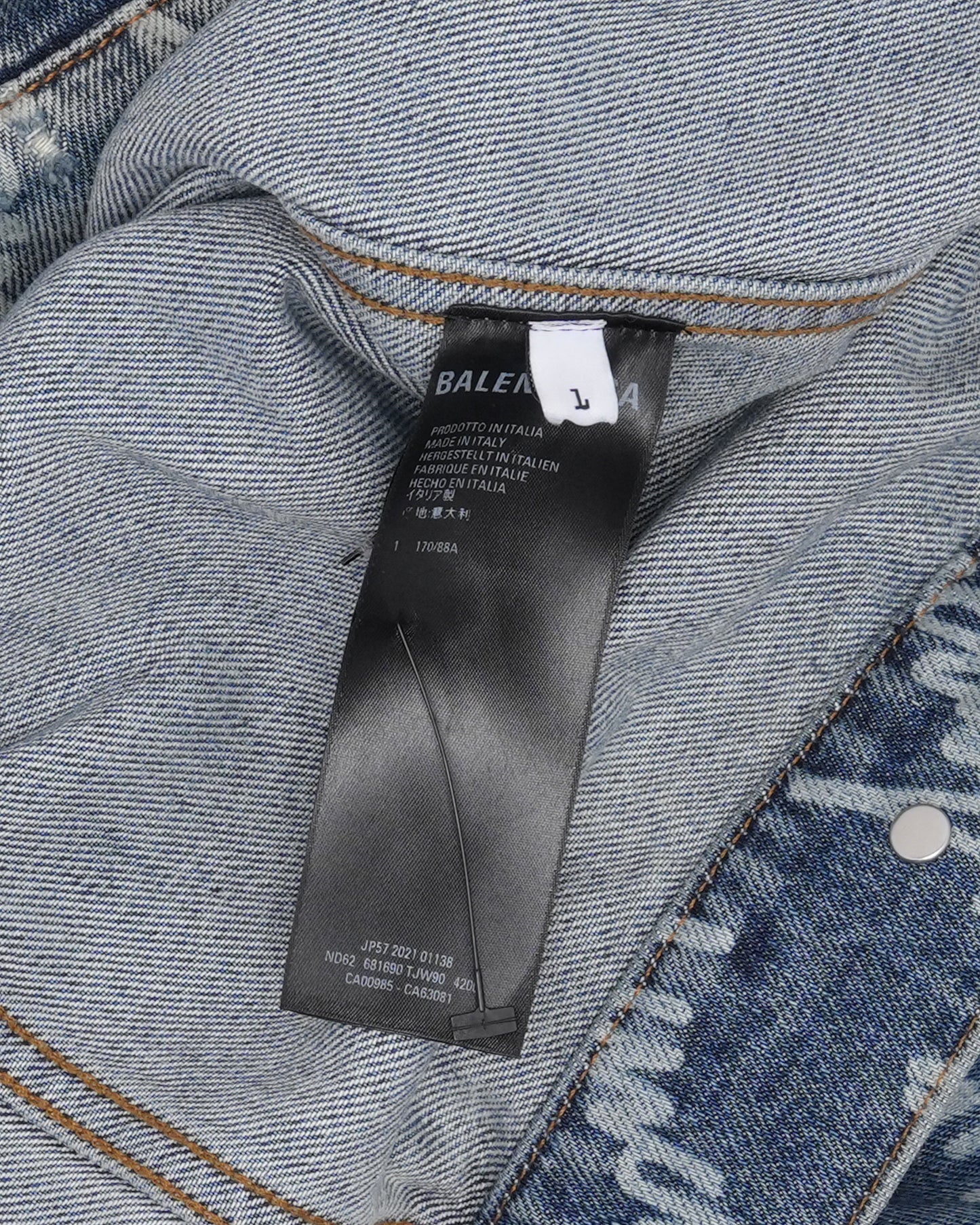 All Over Logo Oversized Denim Jacket