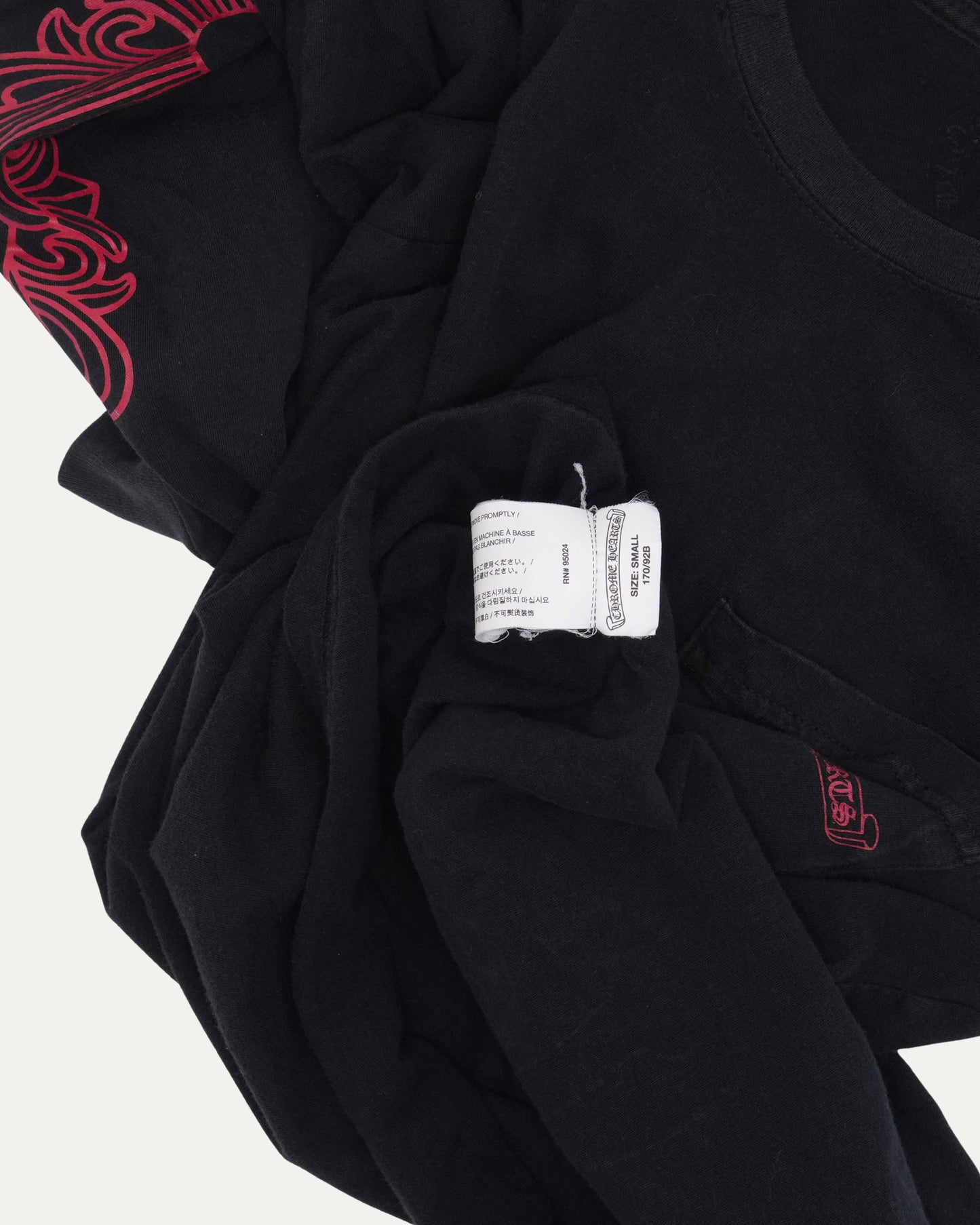 Floral Cross Long Sleeve Pocket T-Shirt