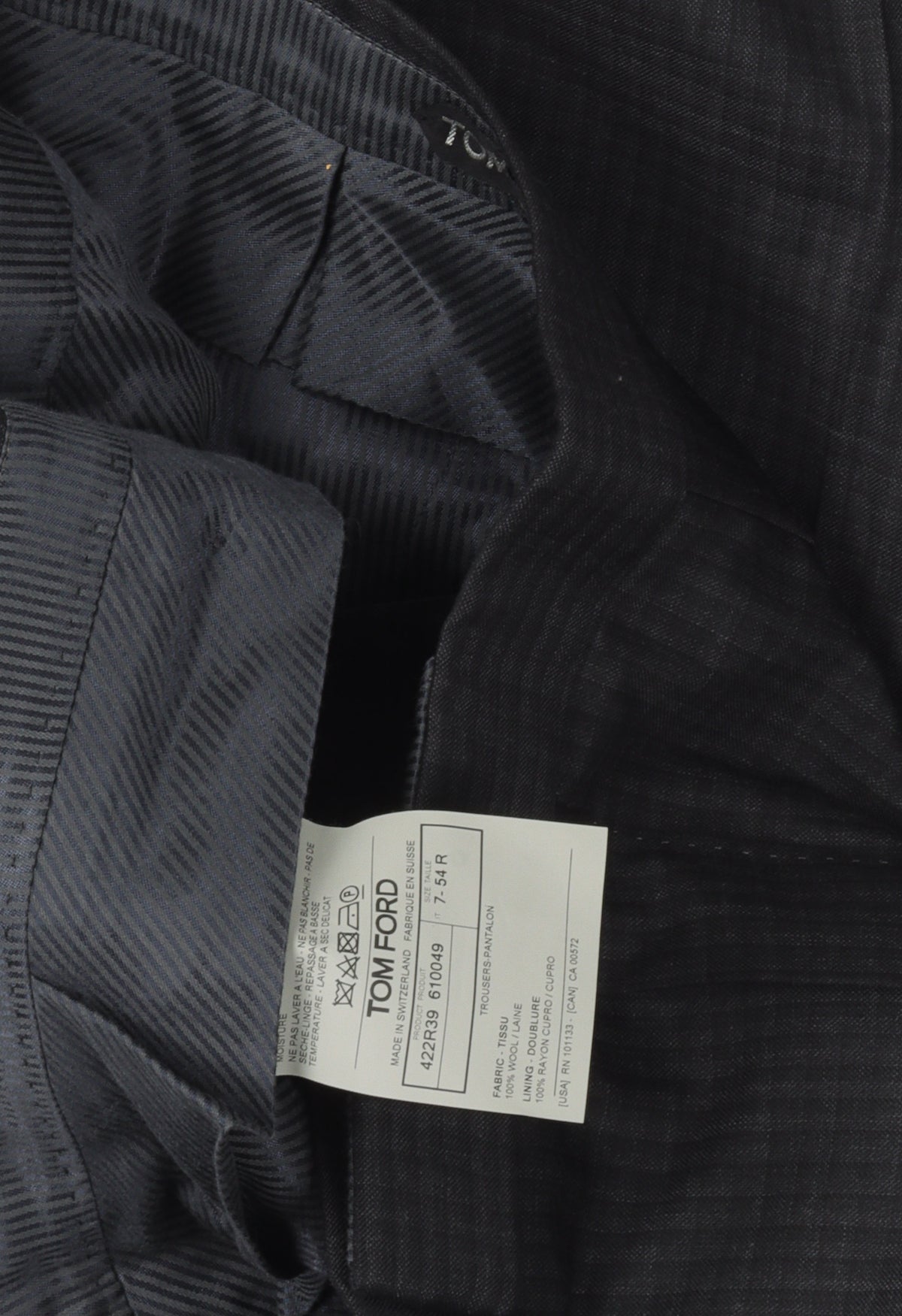 Grid Pattern Wool Trousers