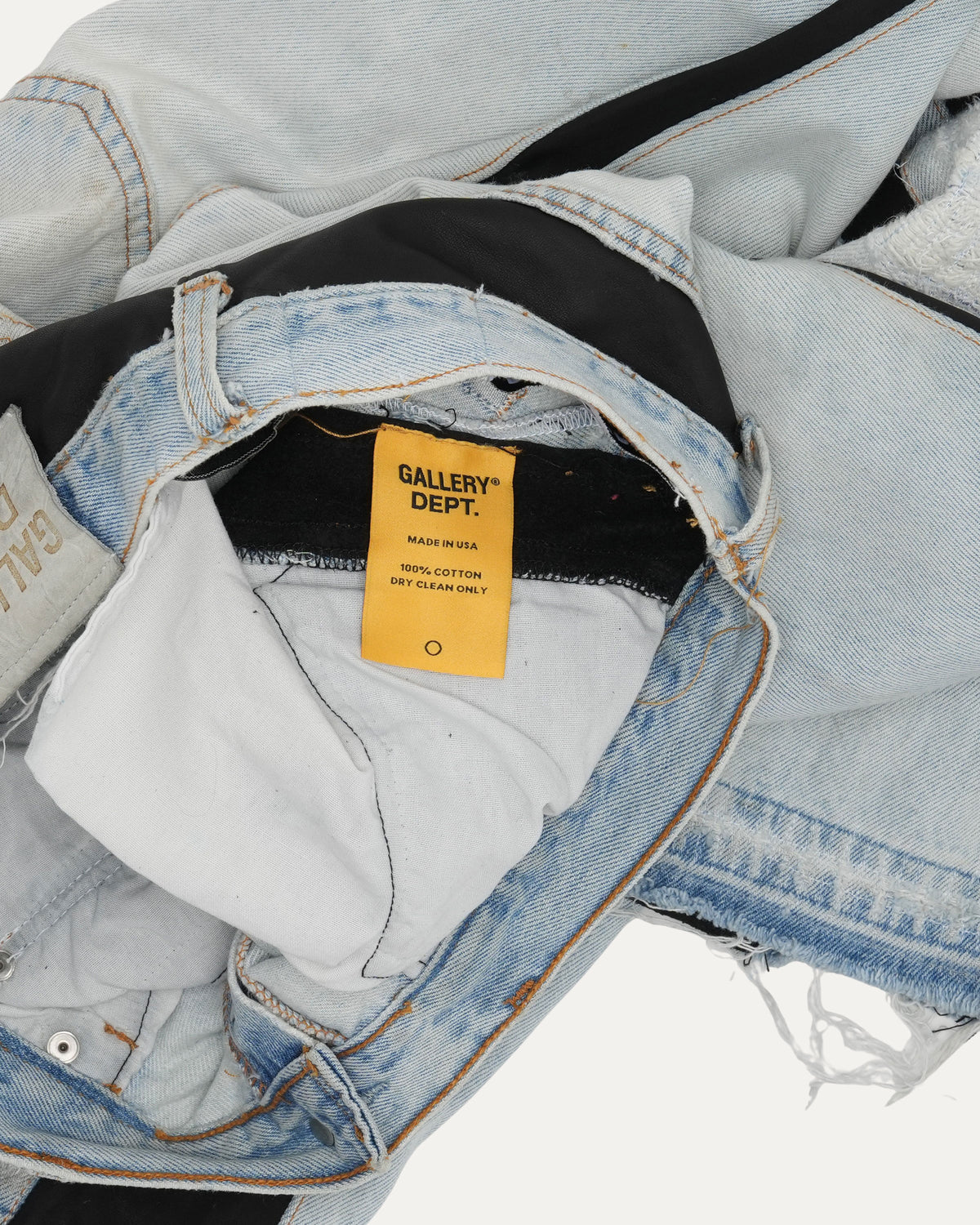 Leather Insert Bronco Flare Jeans