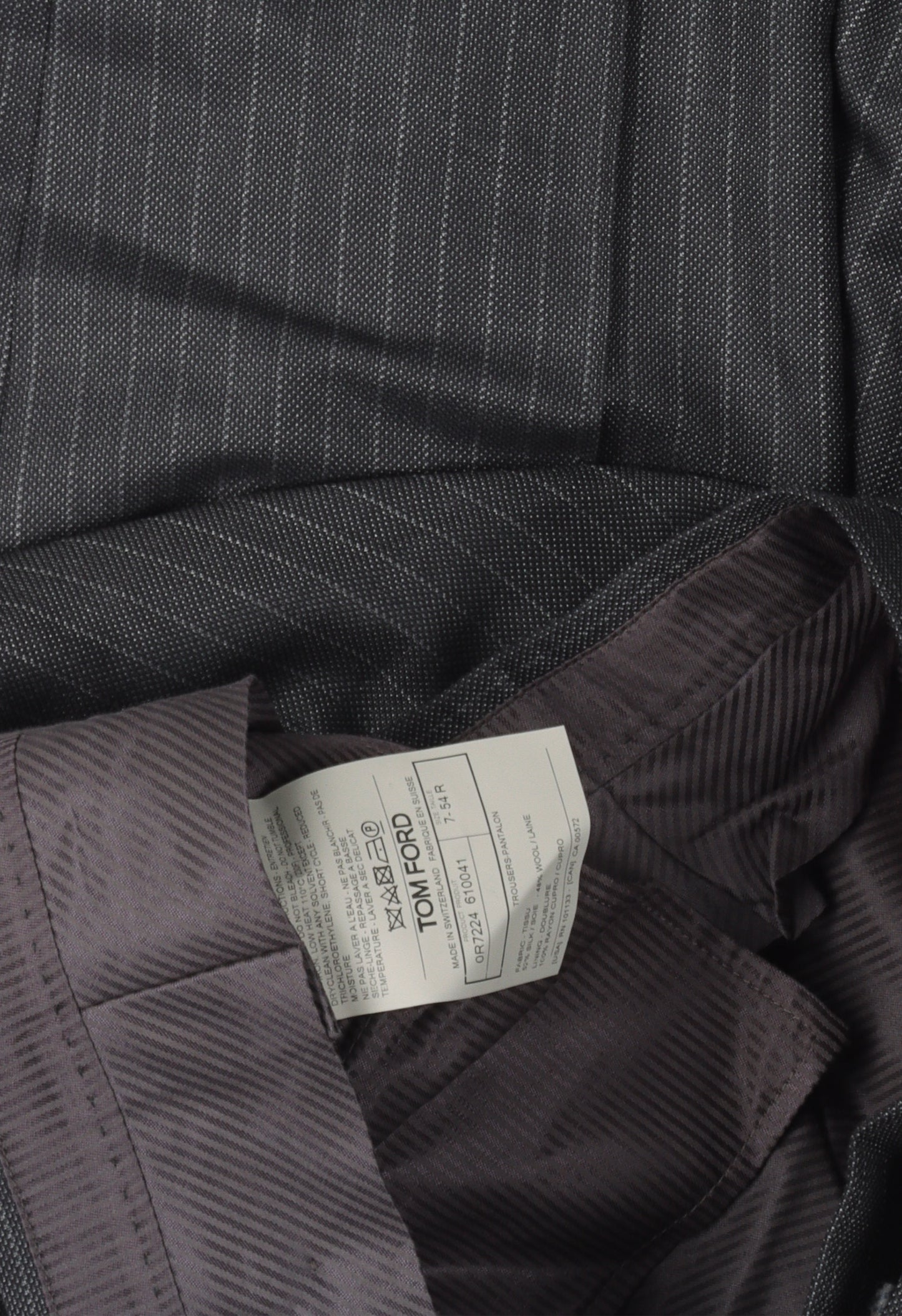 Pinstripe Silk-Wool Blend Trousers