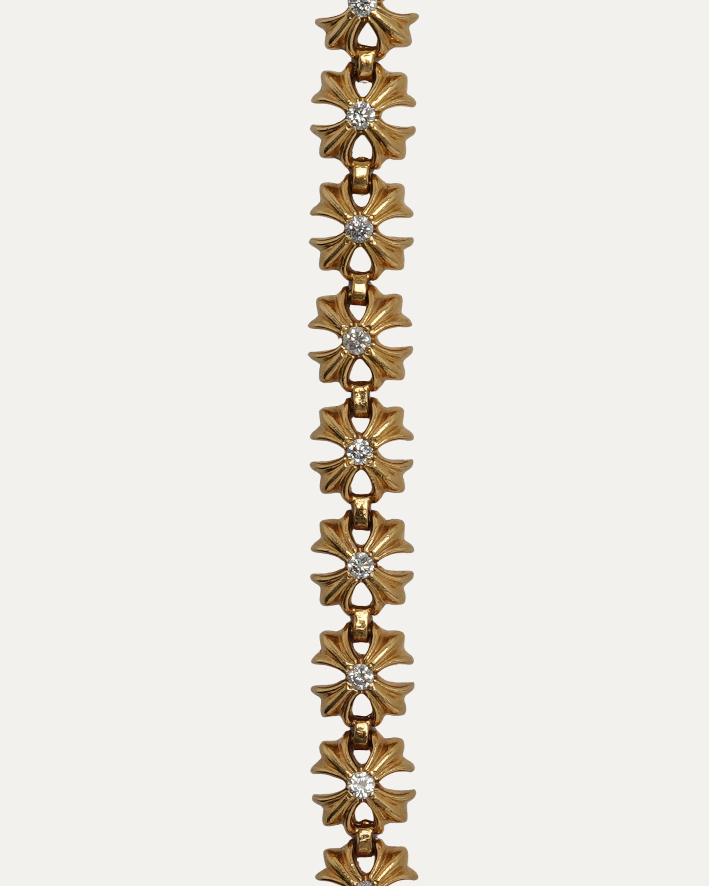 Gold and Diamond Tiny Plus Bracelet