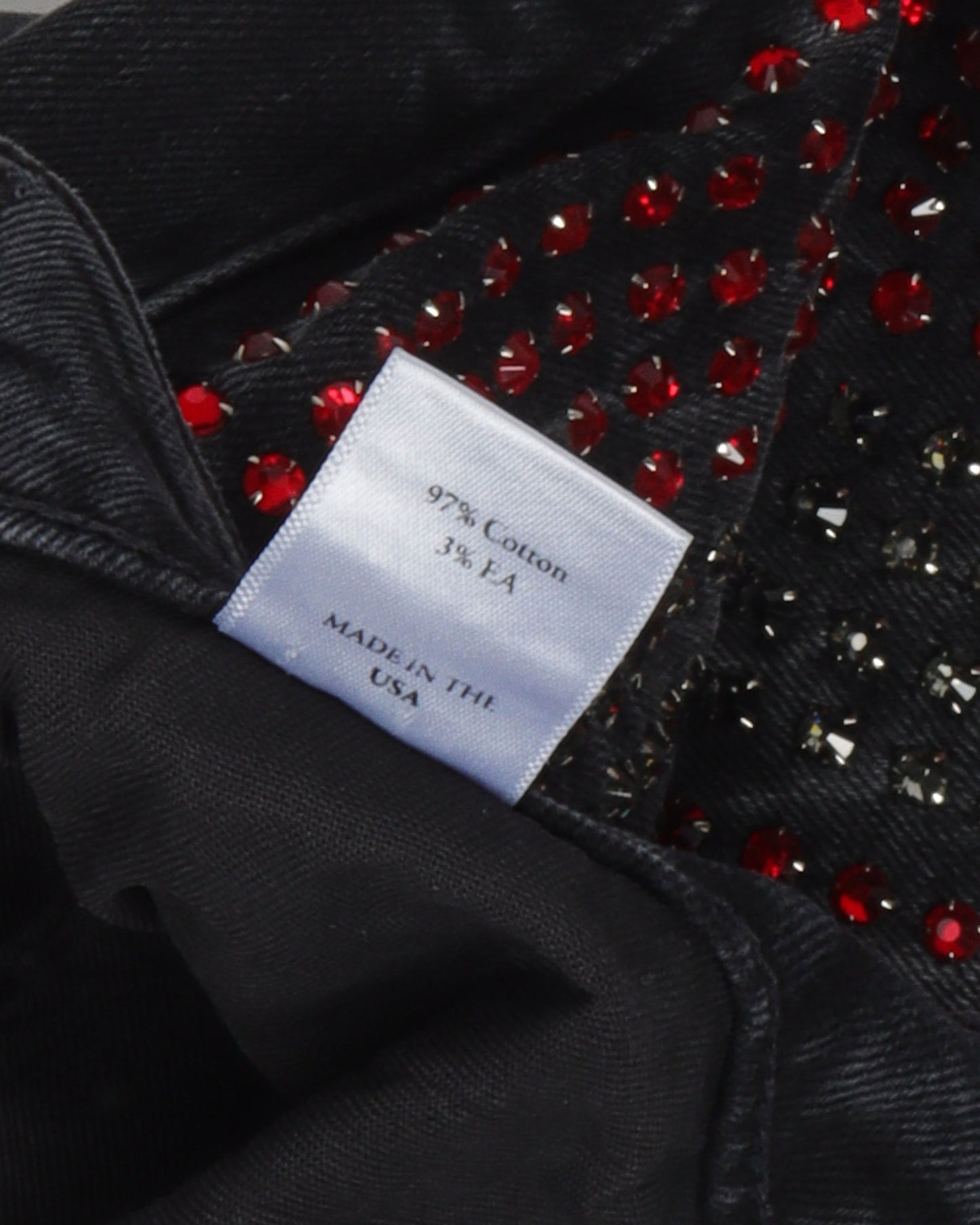 1 of 1 USA Flag Rhinestone Jeans