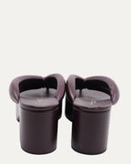 Leather Platform Thong Sandals