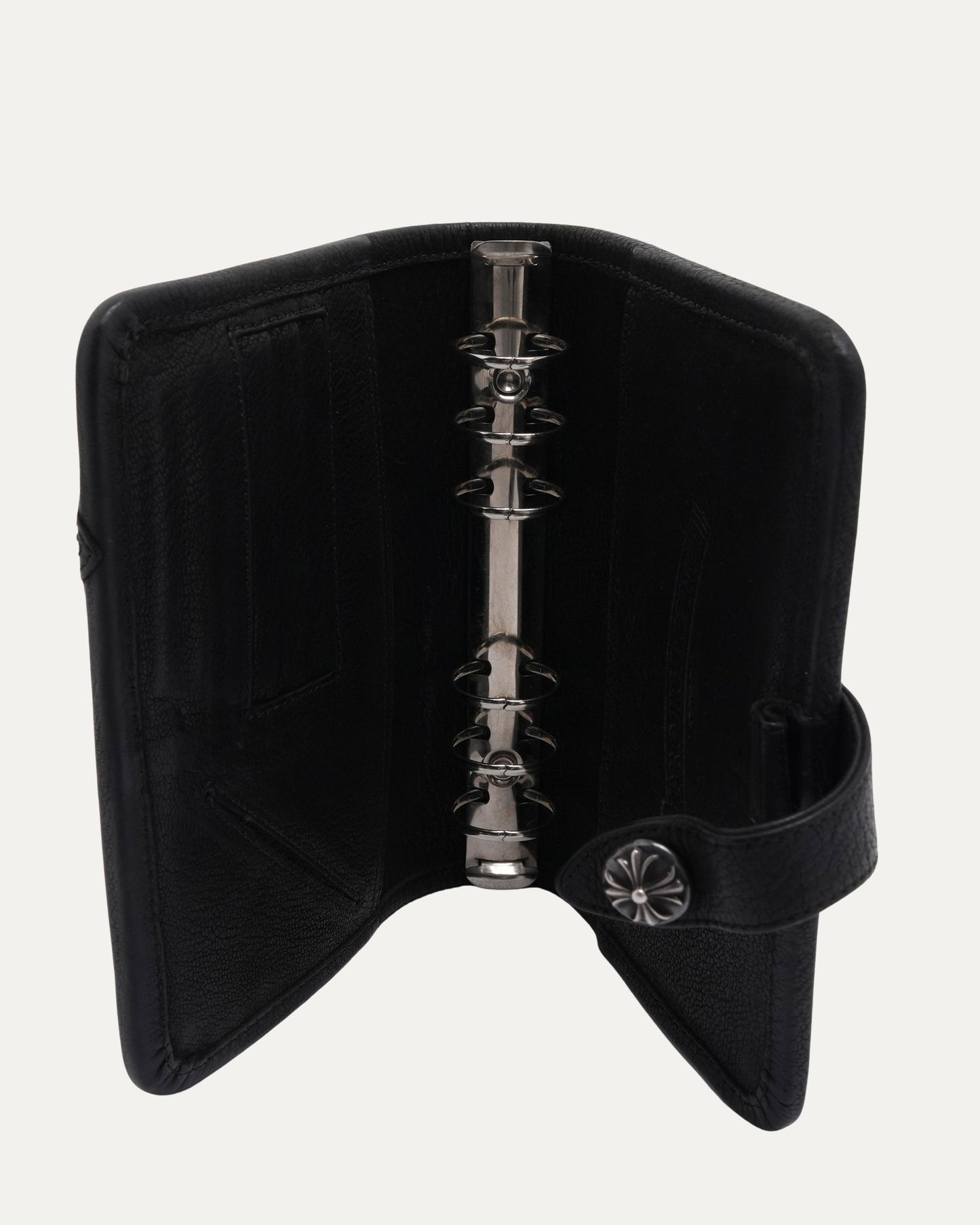 Cross Patch Leather Binder