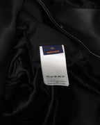 SS25 Embossed Logo Nylon Leather Contrast Sleeve Coach Jacket