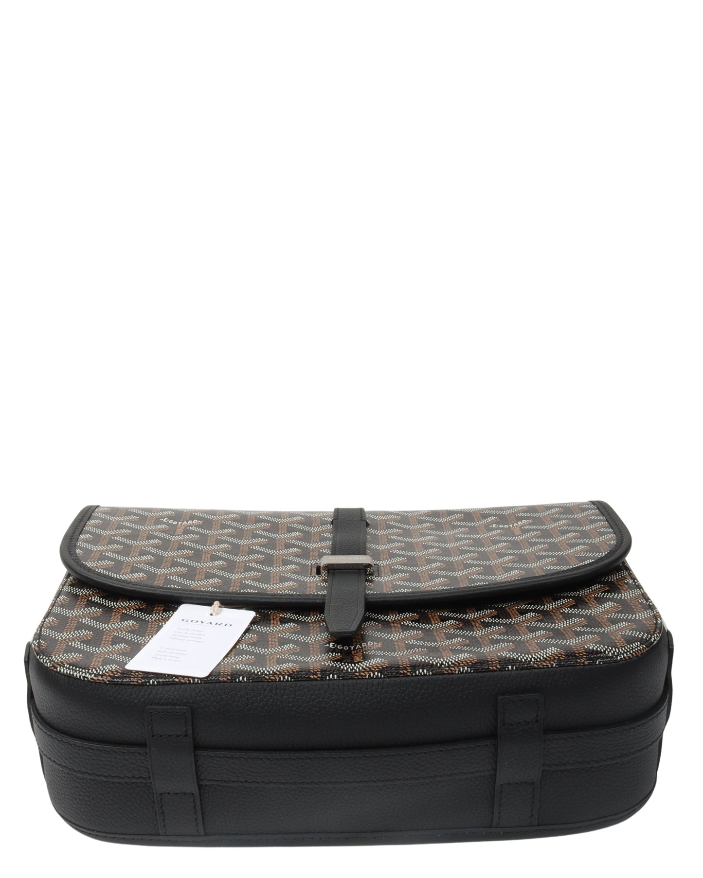 Navy Goyardine Belvedere II PM Messenger Bag