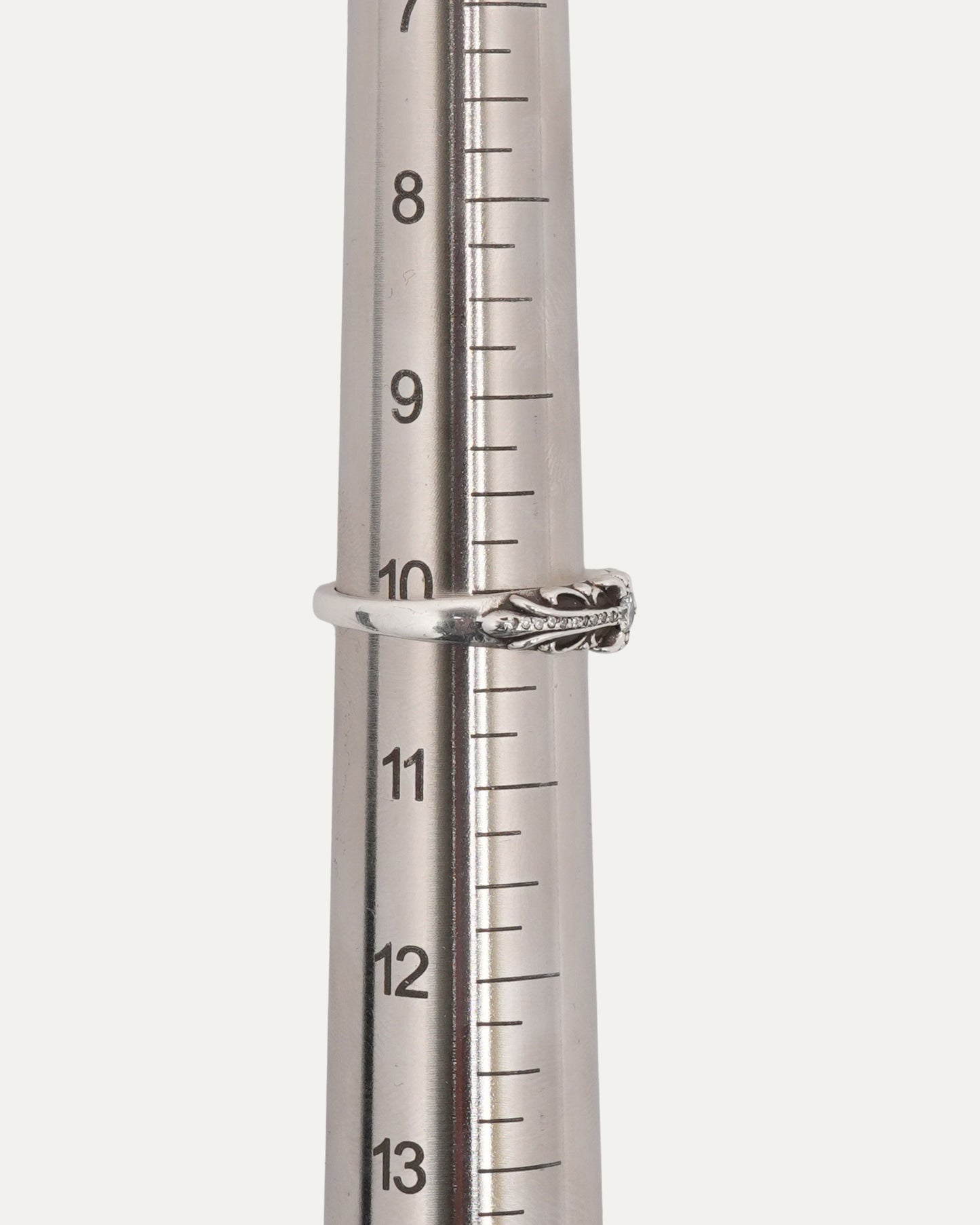 Diamond Mini Floral Cross Ring