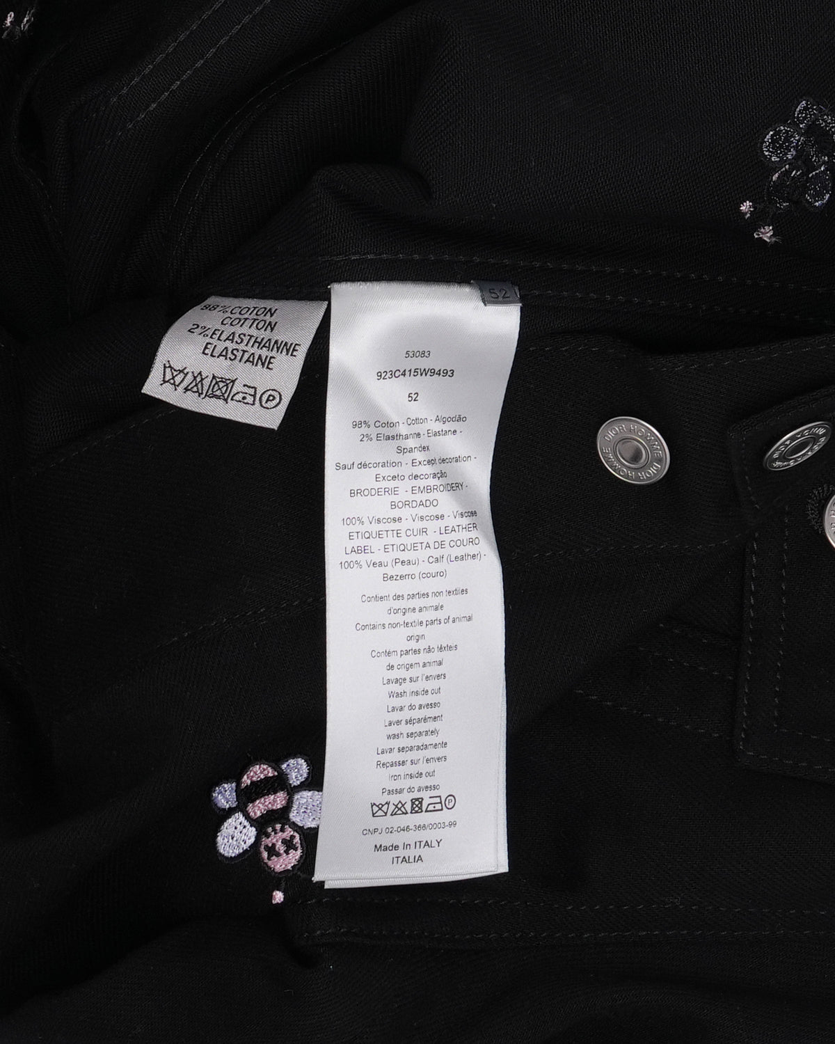 Kaws Bee Embroidered Denim Trucker Jacket