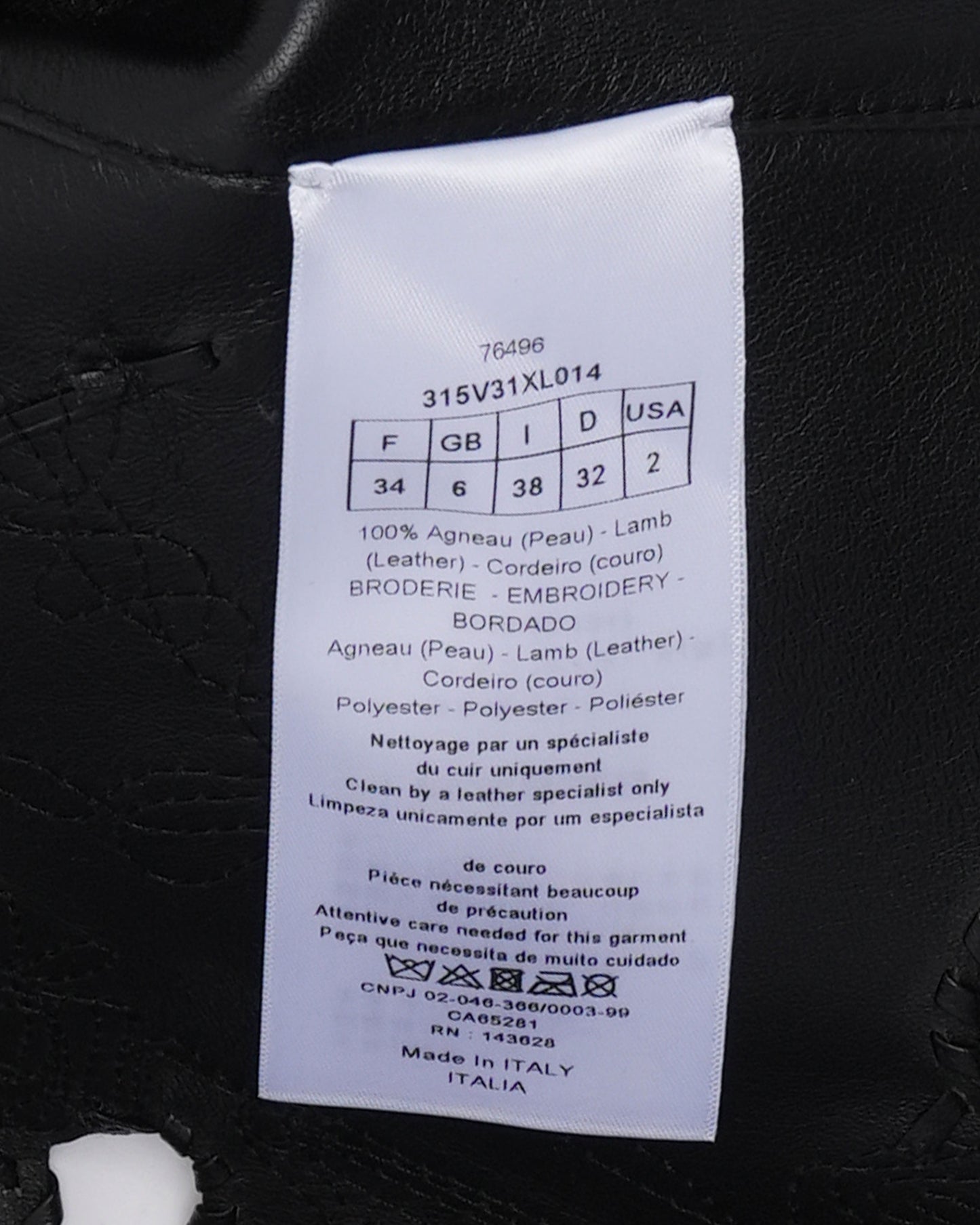 Floral Cutwork Cropped Leather Jacket