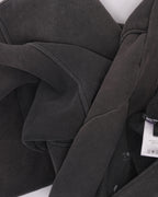 Distressed Logo Zip Up Hoodie