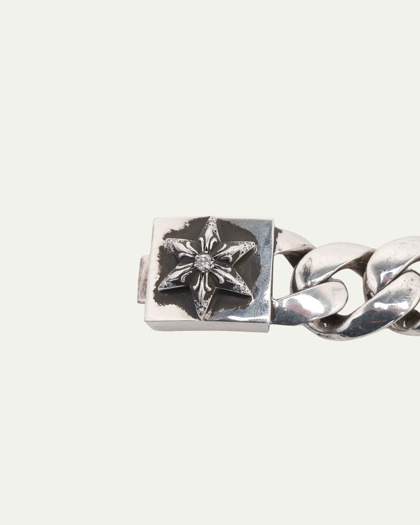 Diamond Ruby Sapphire American Flag ID Bracelet
