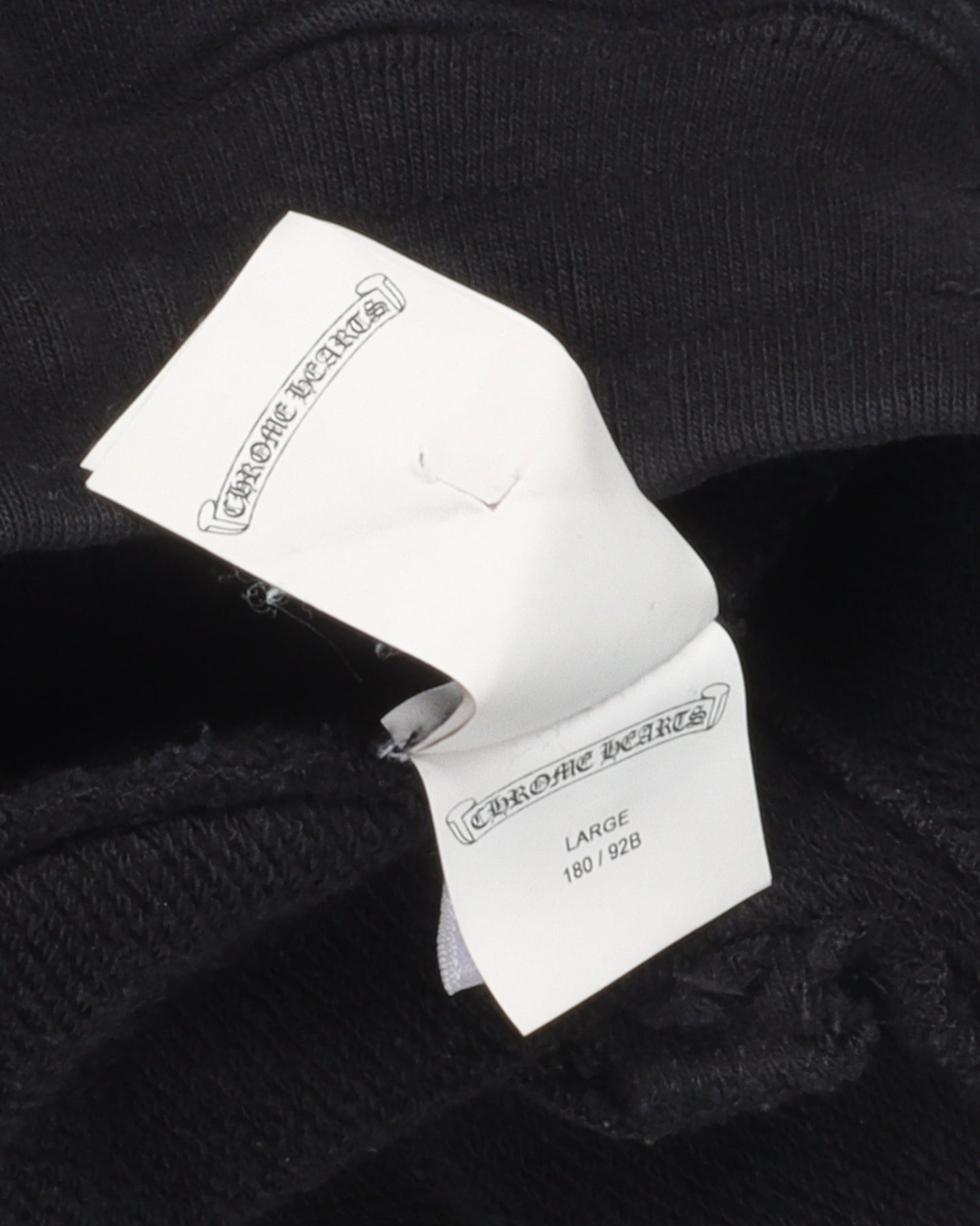 Tonal Eye Test Logo Leather Cross Patch Zipper Sweatpants