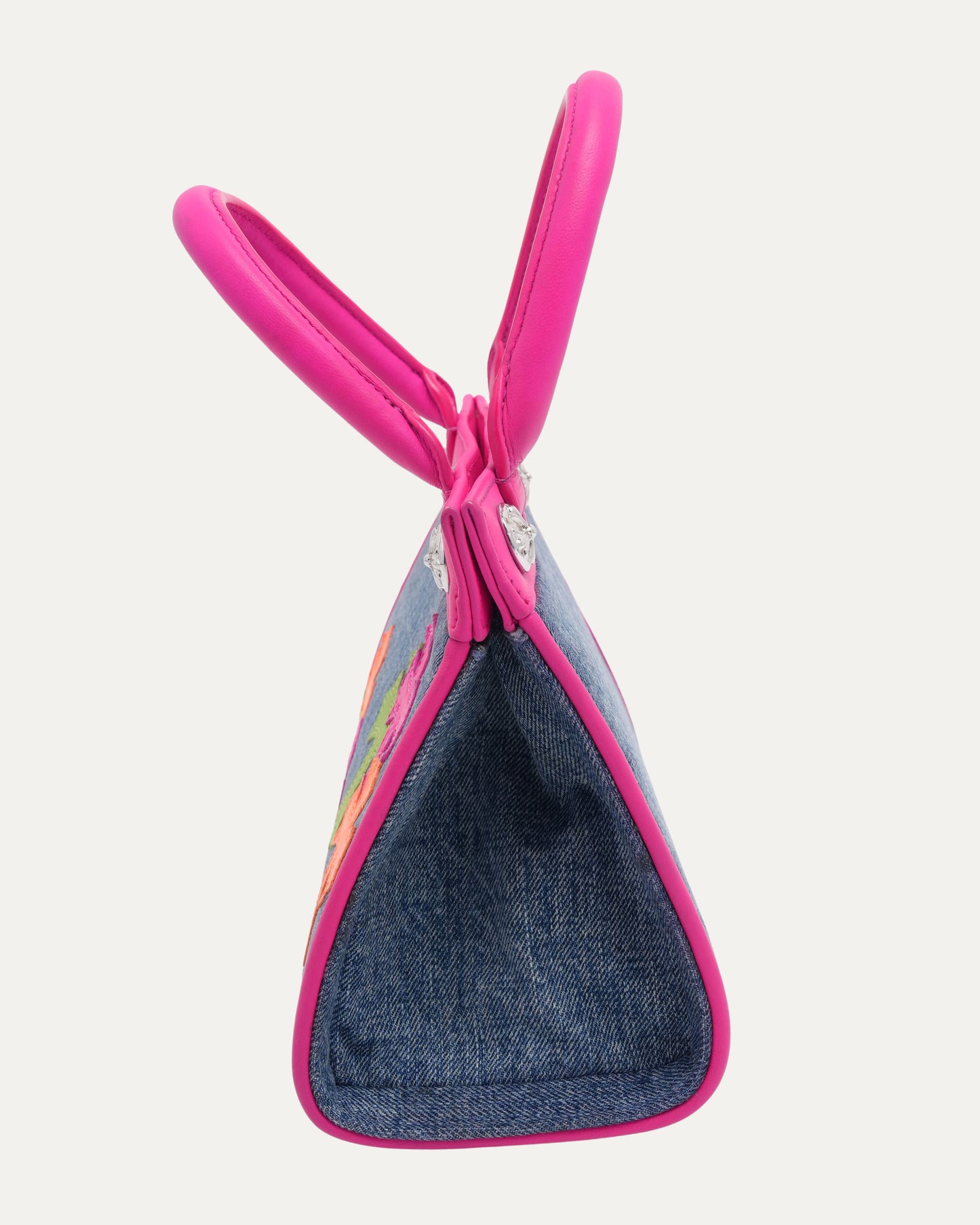 Denim Cross Patch Drew Mini Bag