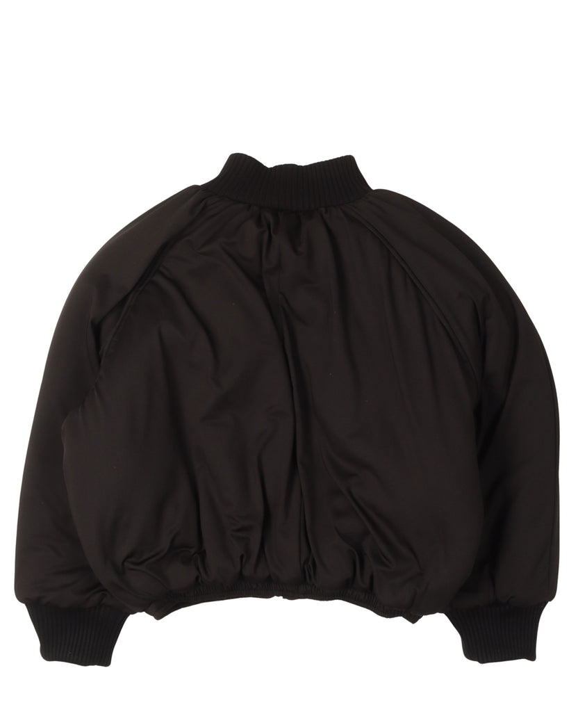 Reversible Fleece Cocoon Bomber Jacket