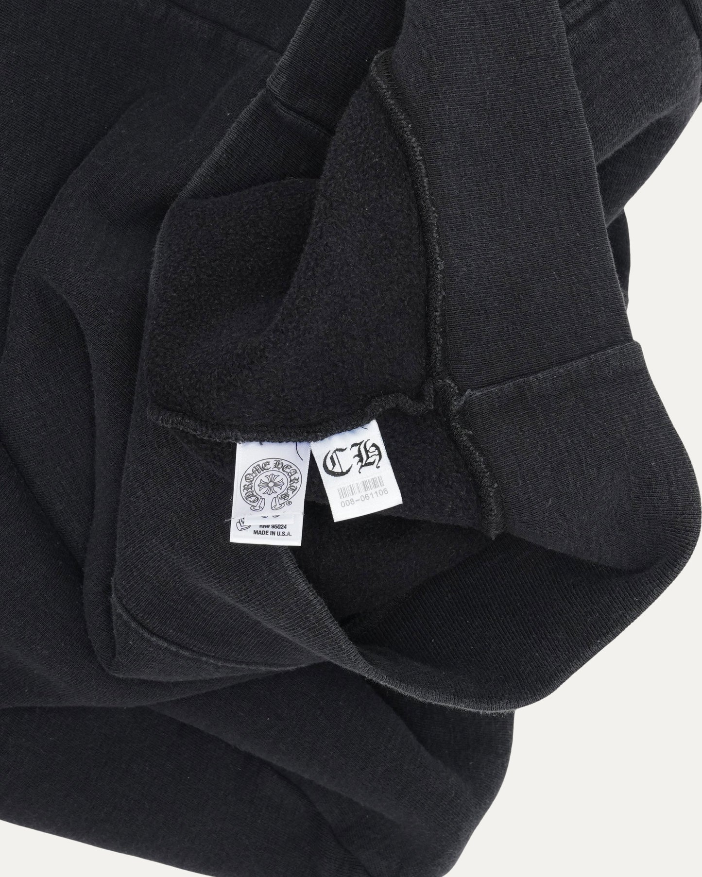 Silver Embellished Cross Patch Zip Up Hoodie