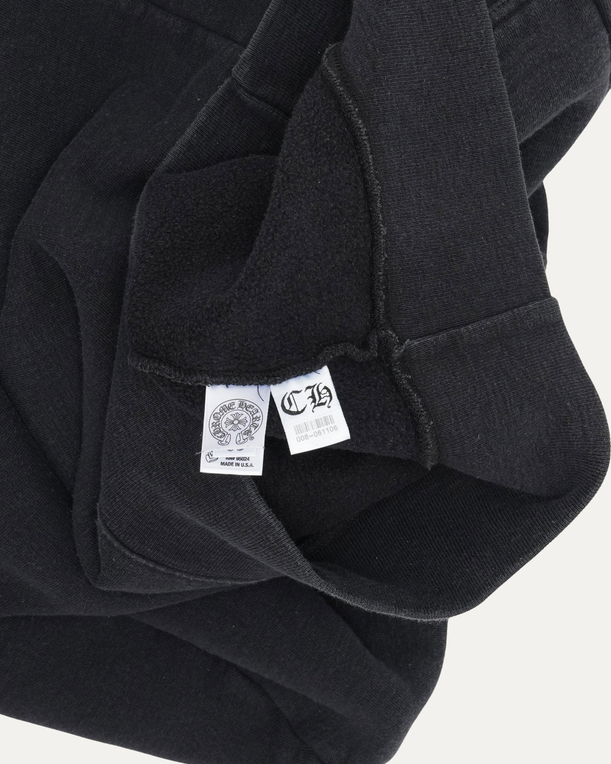 Silver Embellished Cross Patch Zip Up Hoodie