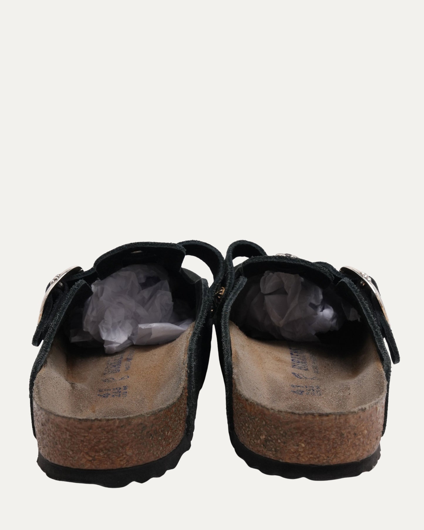 Dagger Embellished Birkenstock Boston Suede Mule