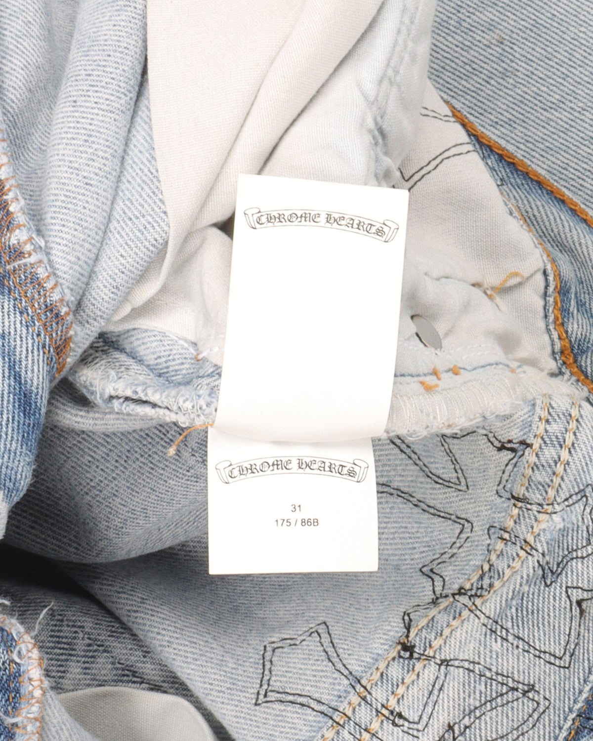 Levi's Checkered Leather Cross Patch Jeans