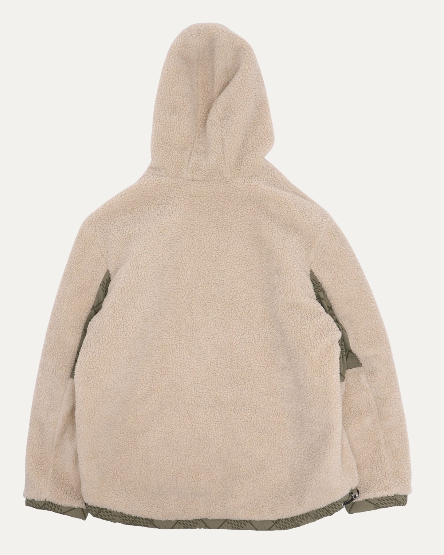 Hooded Shearling Lined Damier Argyle Reversible Jacket