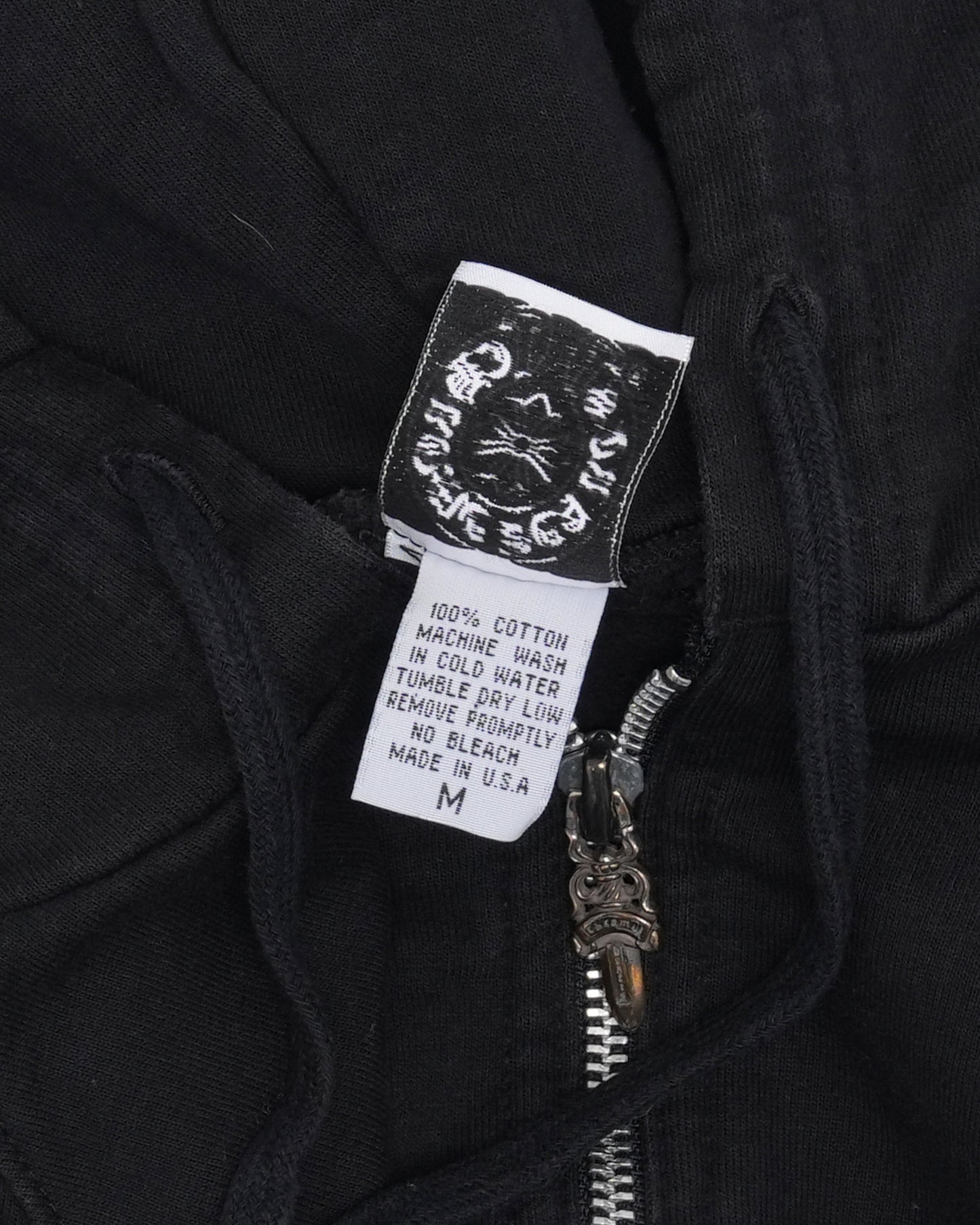 Vintage Cross Patch Zip Up Hoodie