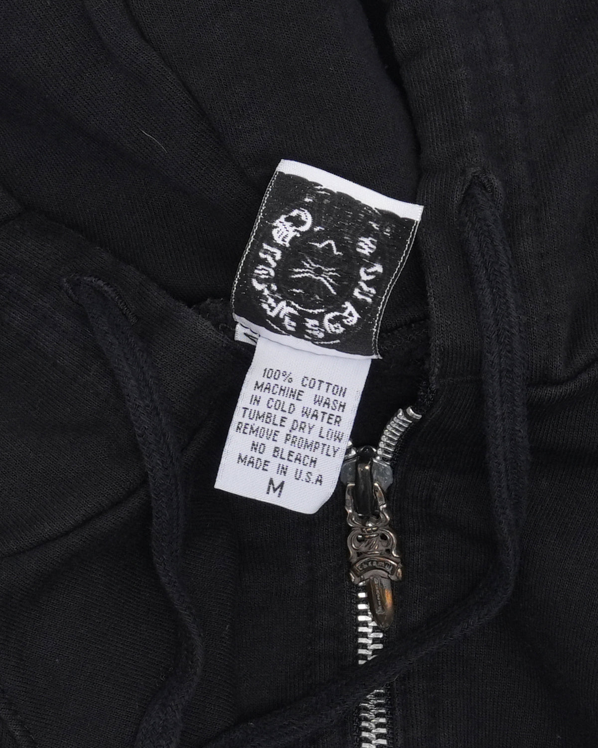Vintage Cross Patch Zip Up Hoodie