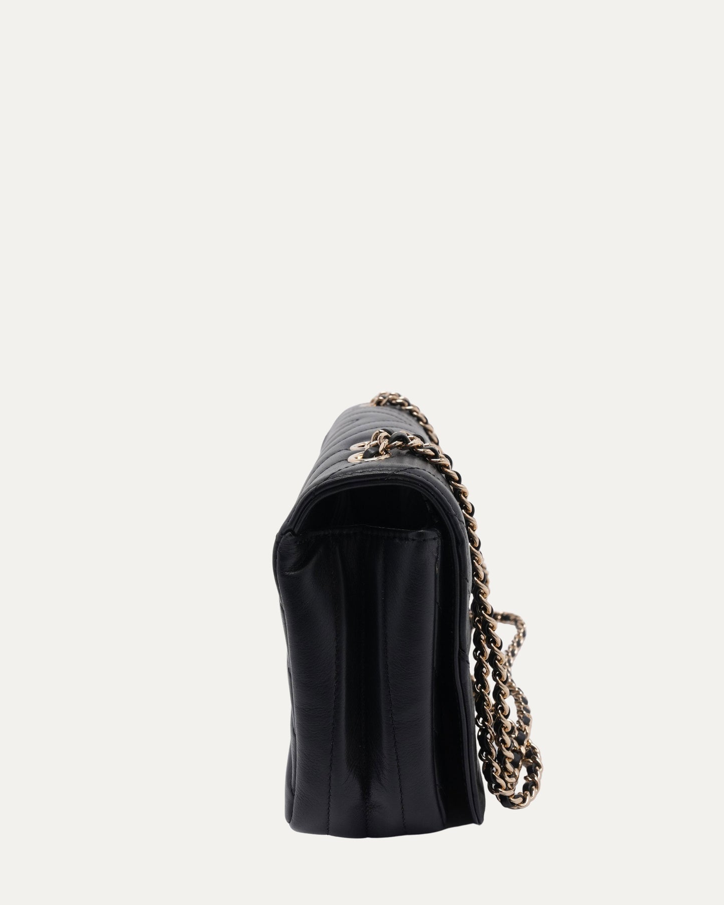 Chevron Quilted Statement Flap Bag